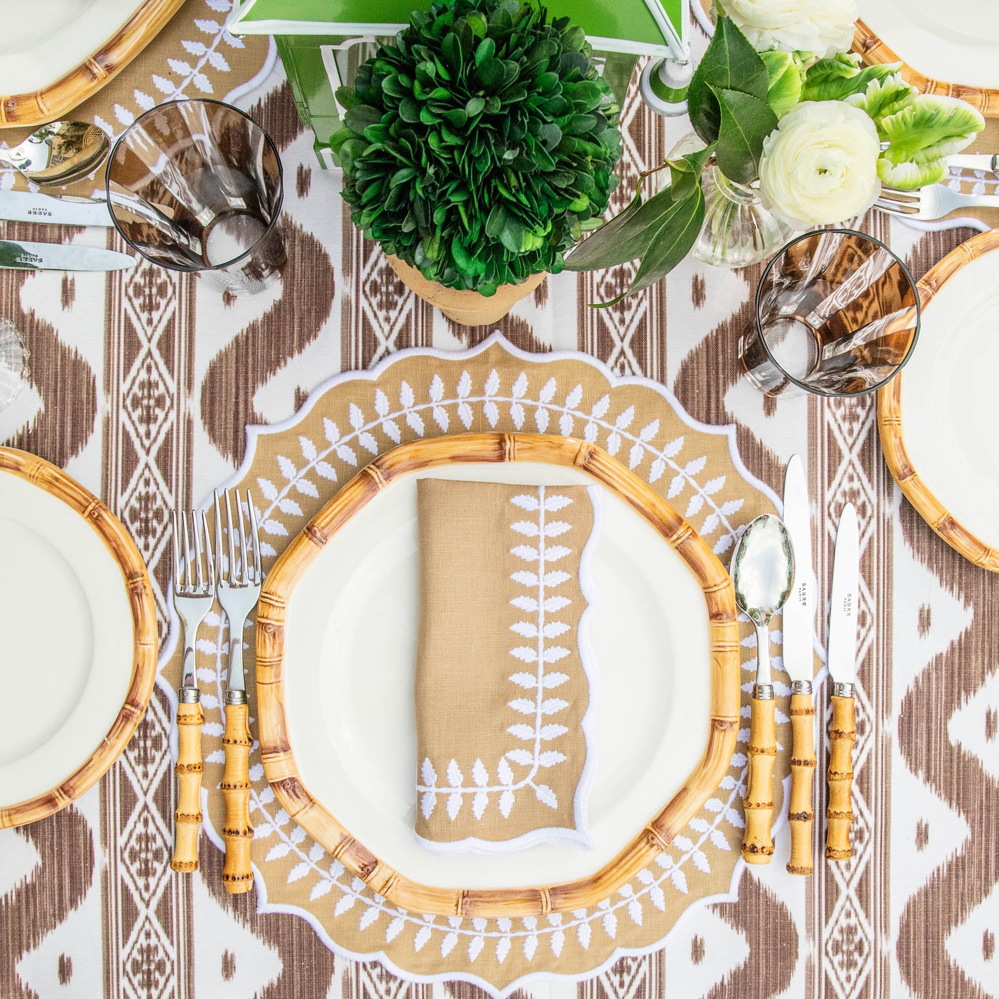 Geometric Bamboo Dinner Plate - Image 13