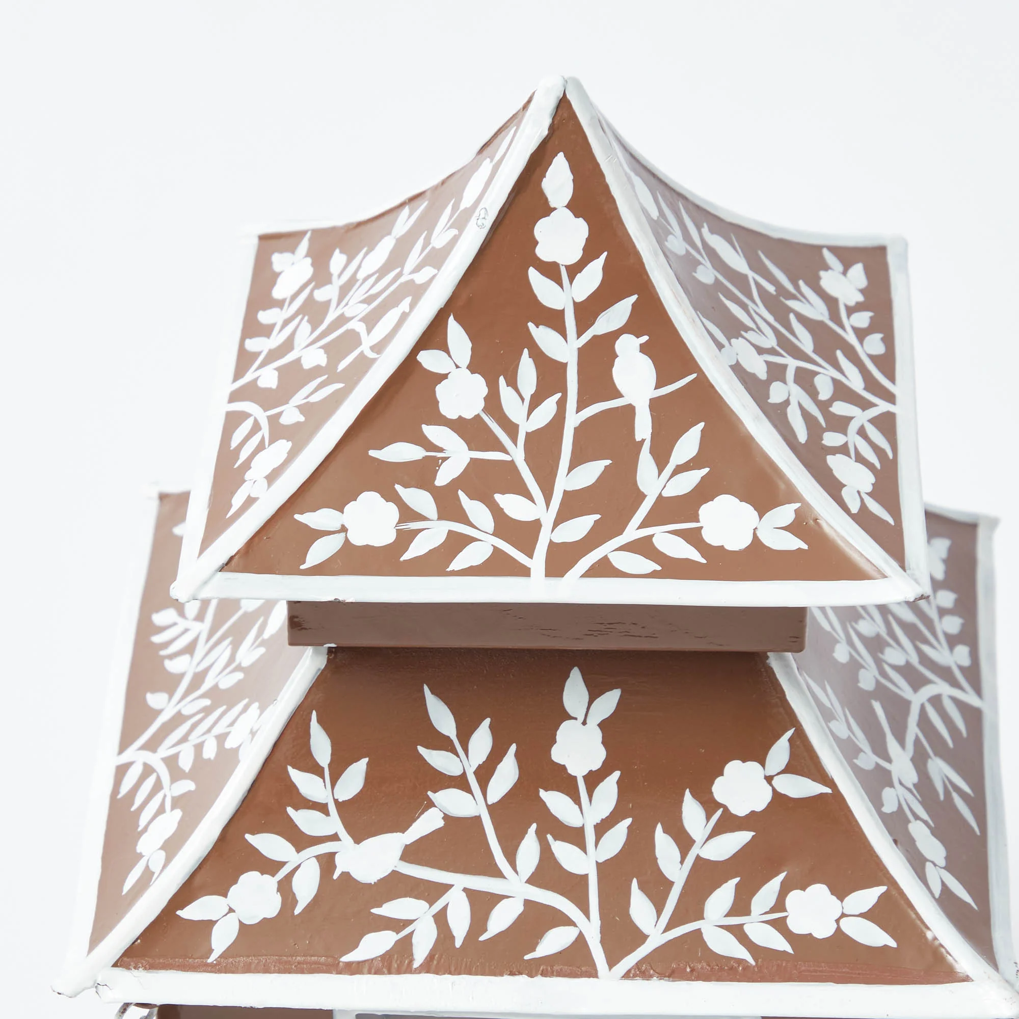 Chocolate Chinoiserie Pagoda Lantern - Image 8