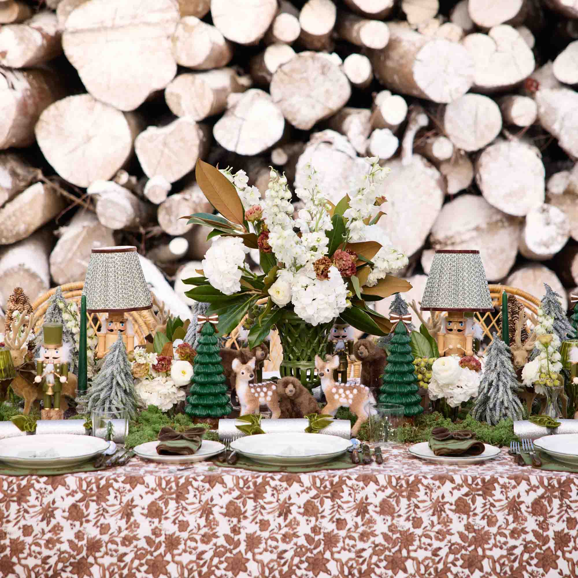 Chocolate Floral Pheasant Tablecloth - Image 3