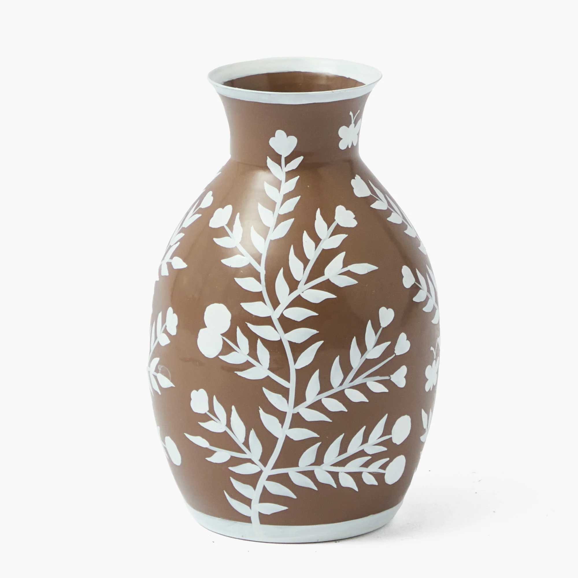 Chocolate Hand Painted Tole Bud Vases (Set of 3) - Image 12