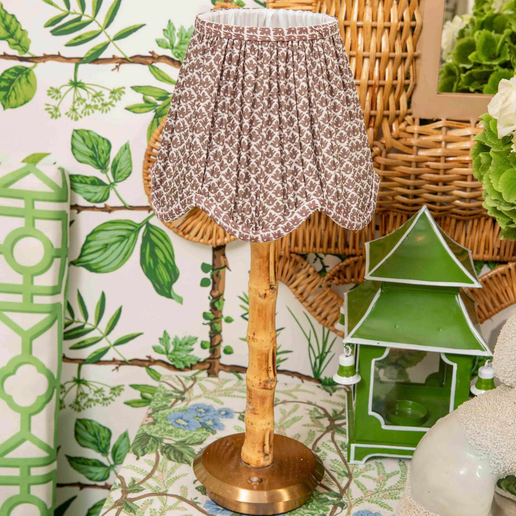 Chocolate Lotus Deep Scalloped Lampshade (18cm) - Image 7