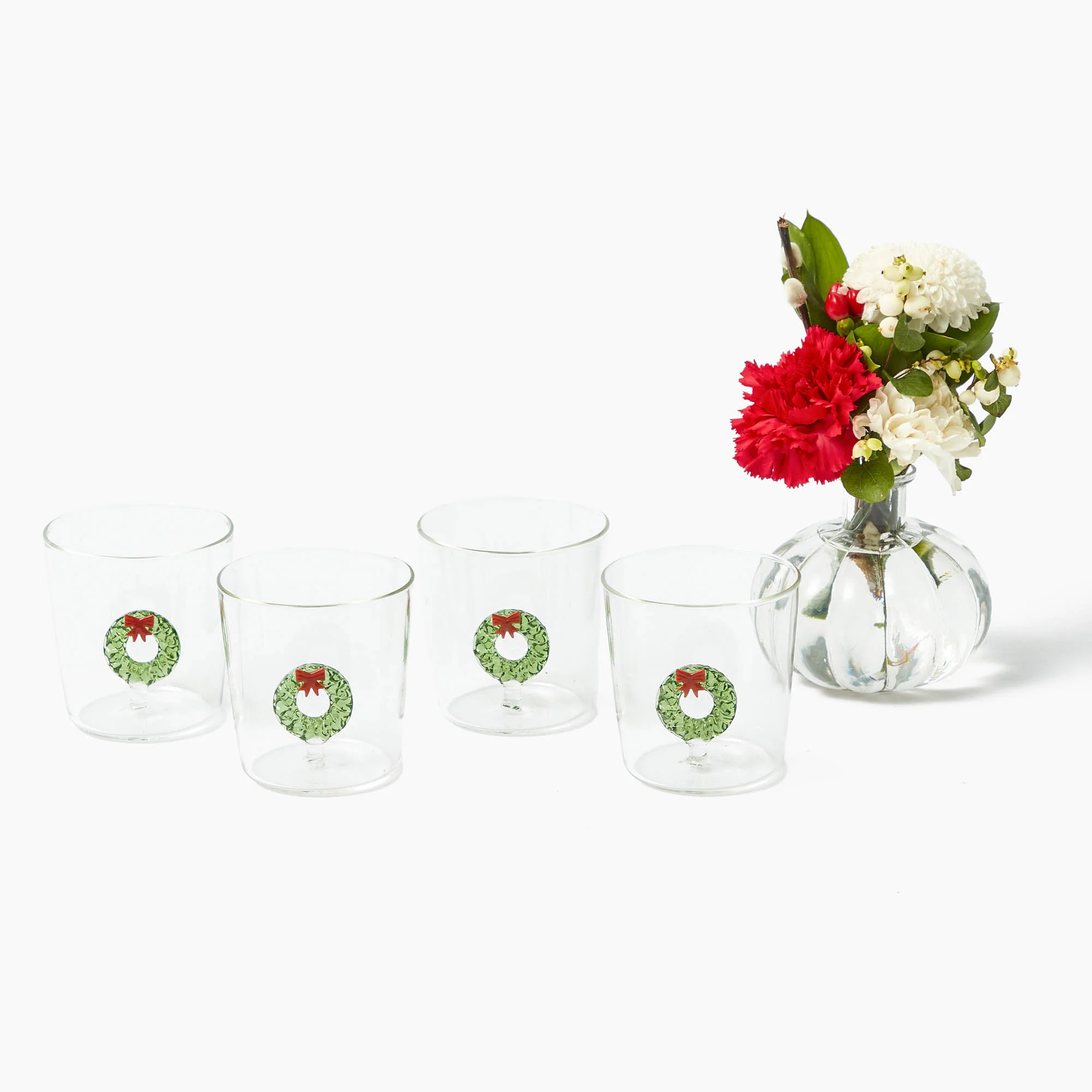 Christmas Wreath Glasses (Set of 4) - Image 6