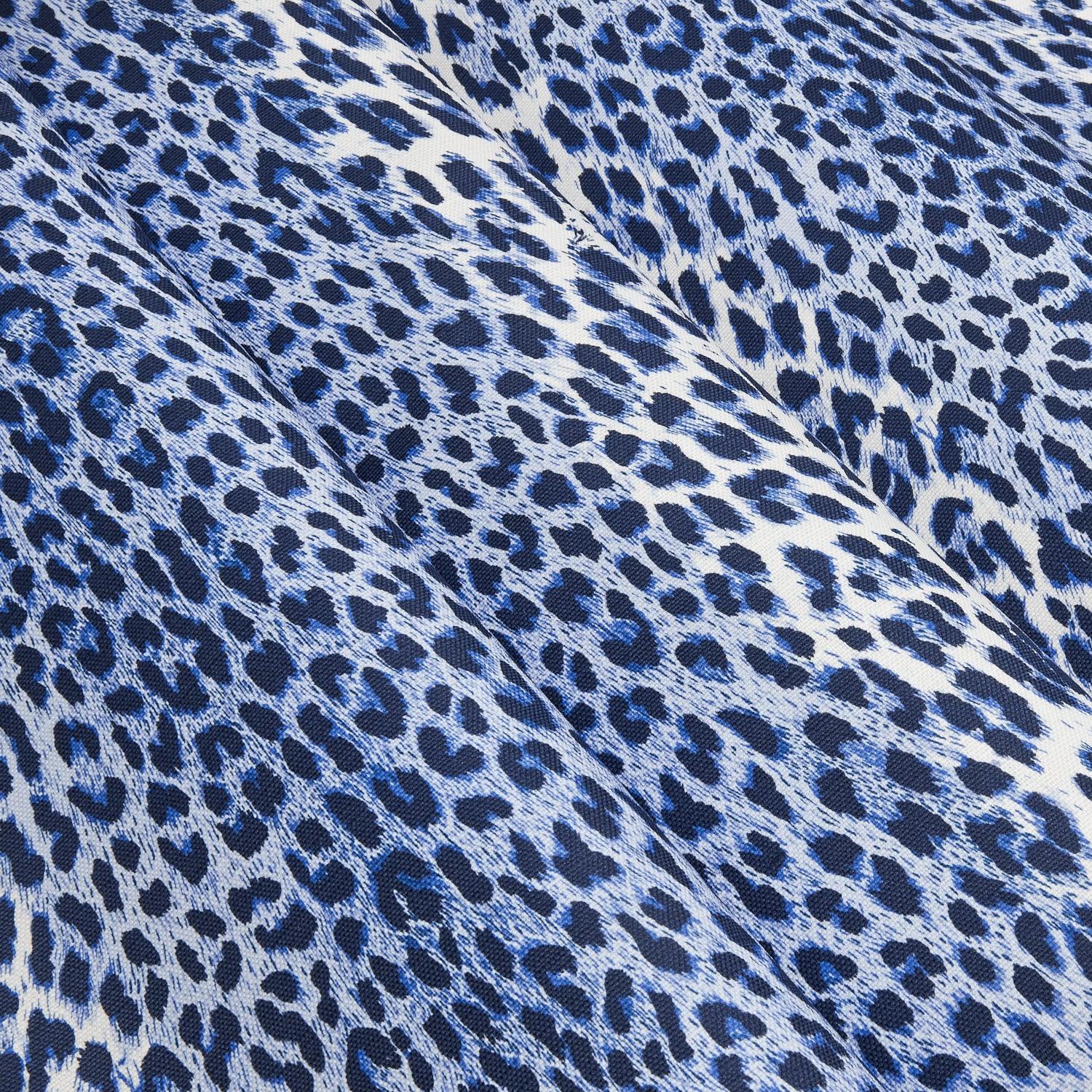 Cobalt Blue Leopard Fabric