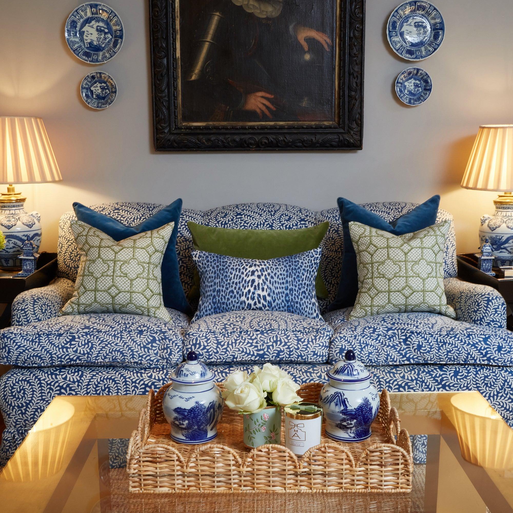 Cobalt Blue Leopard Fabric - Image 5