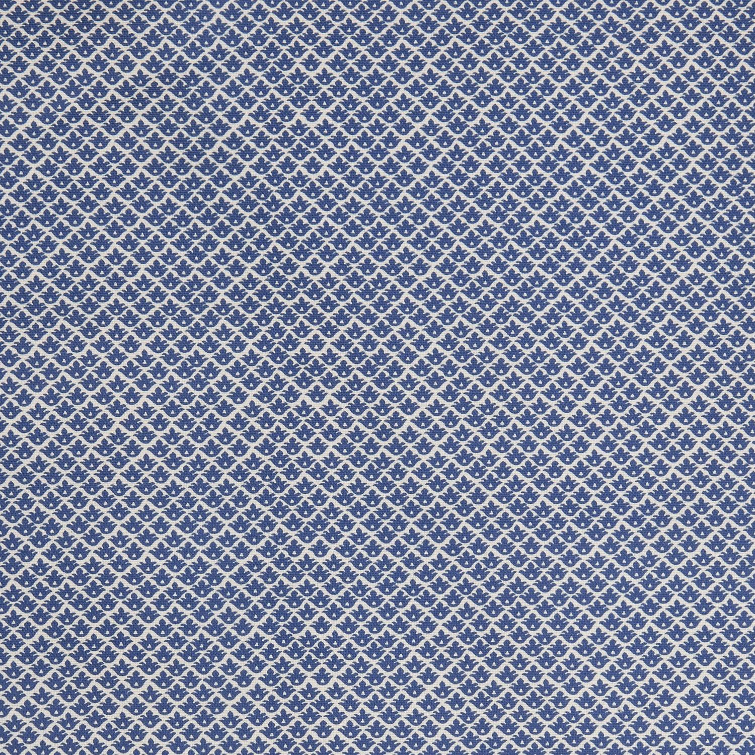 Cobalt Blue Lotus Flower Fabric - Image 2