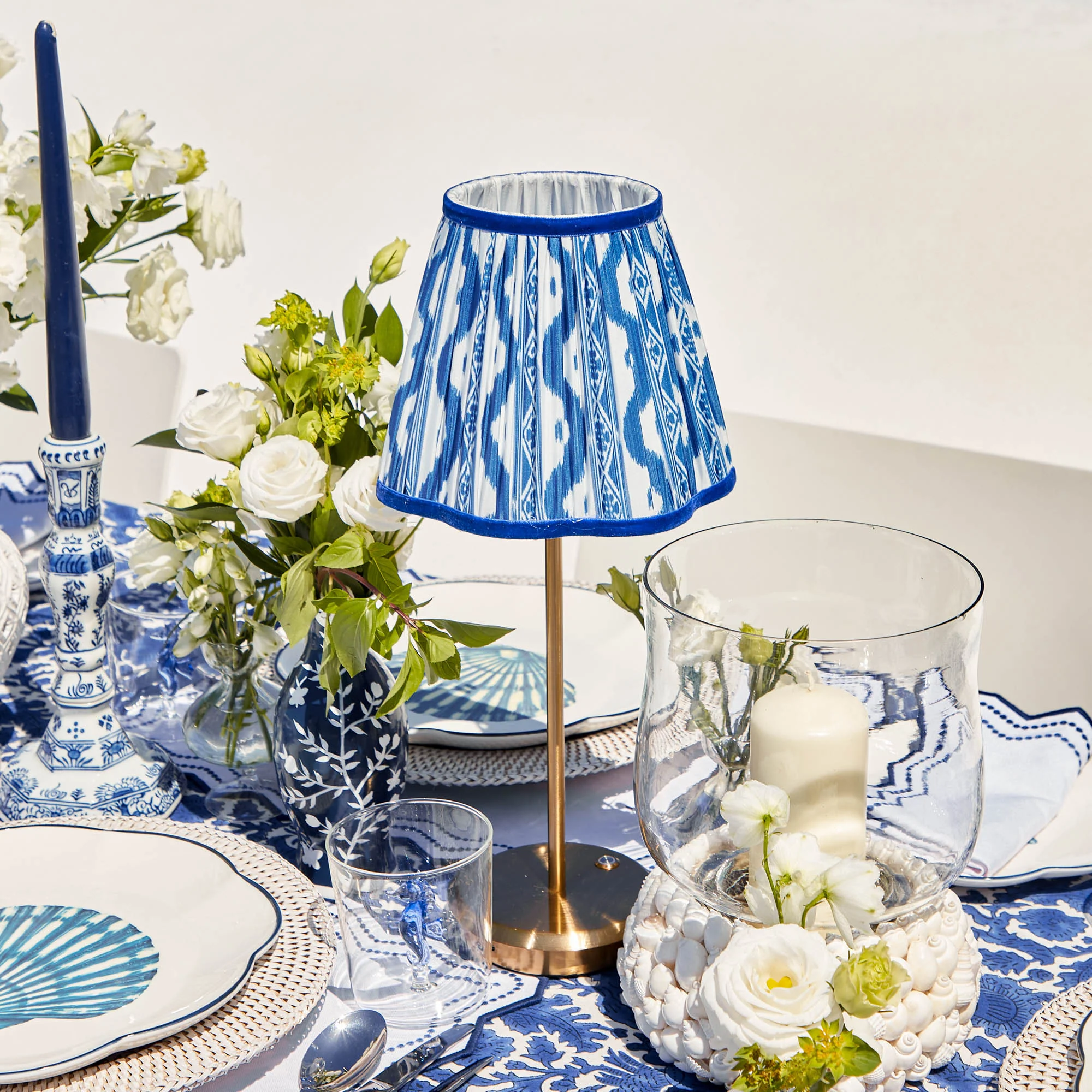 Cobalt Ikat Lampshade (18cm) - Image 6