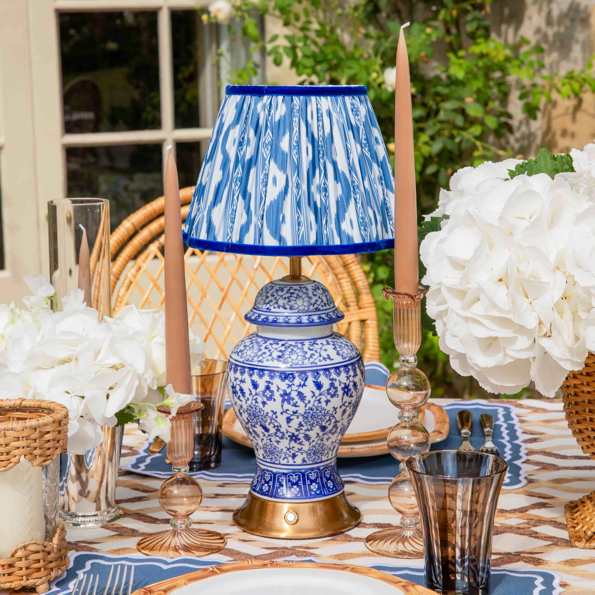 Cobalt Ikat Lampshade (22cm) - Image 13