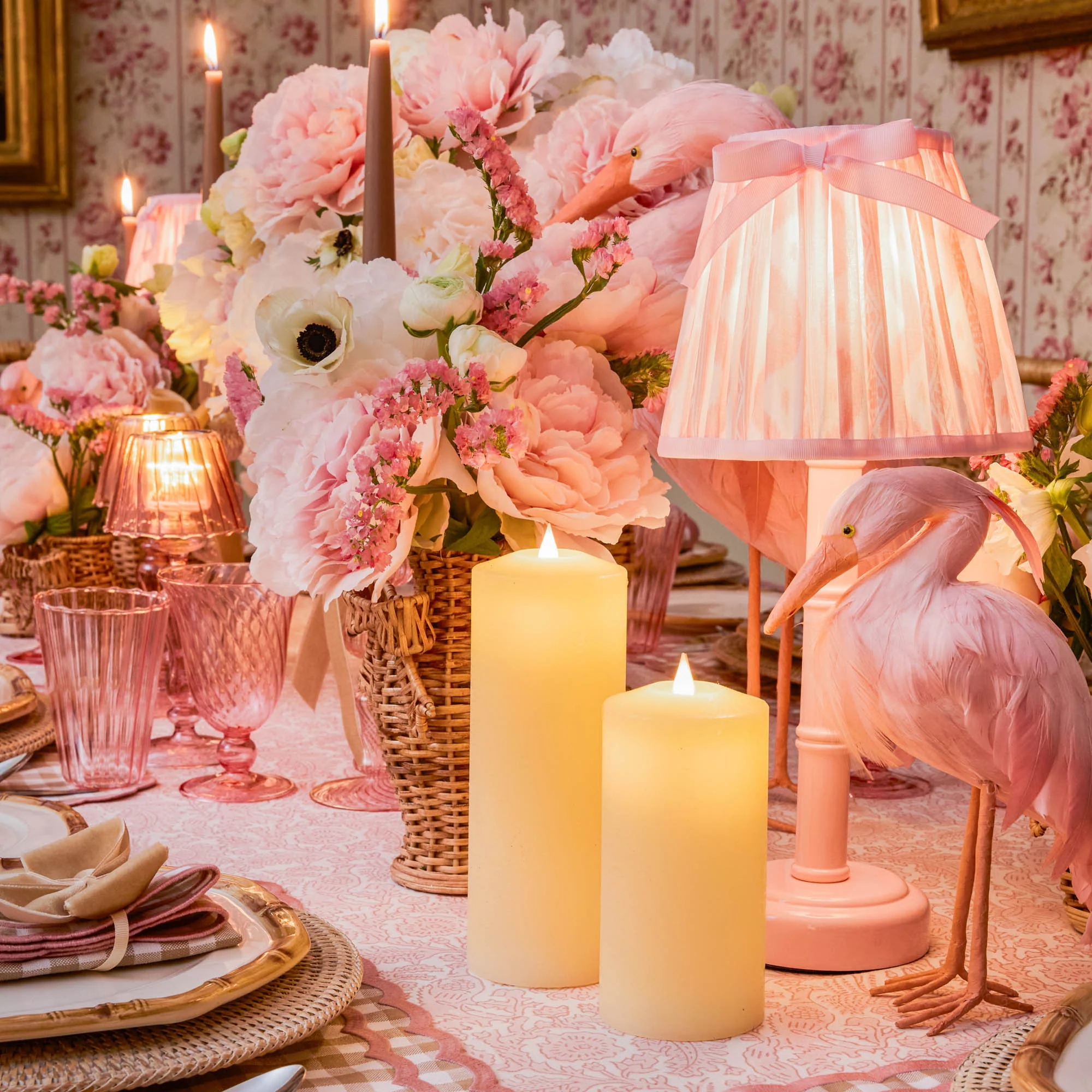 Cream LED Pillar Candle Set (Set of 4) - Image 2