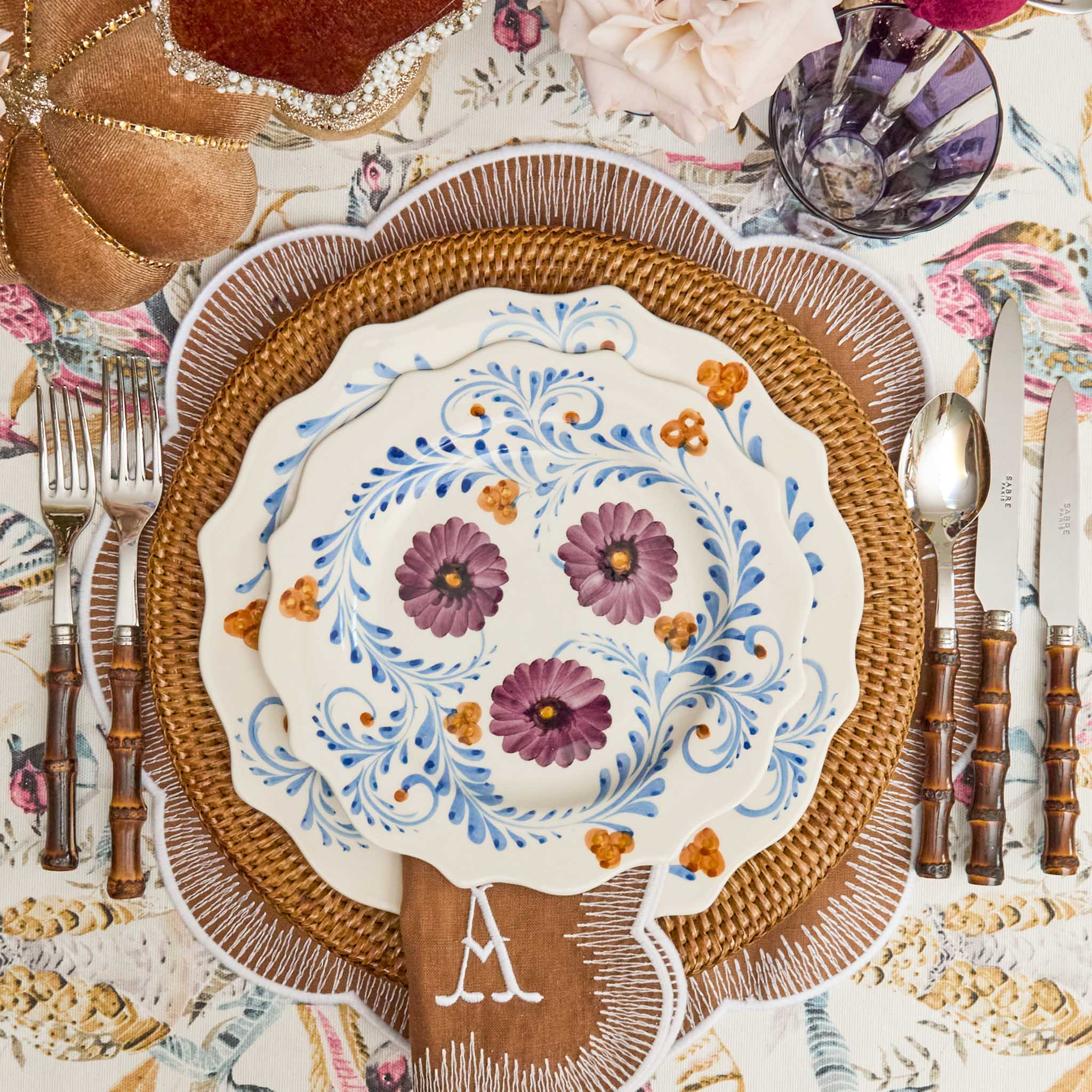 Damson Flowers Starter Plates (Set of 4) - Image 2