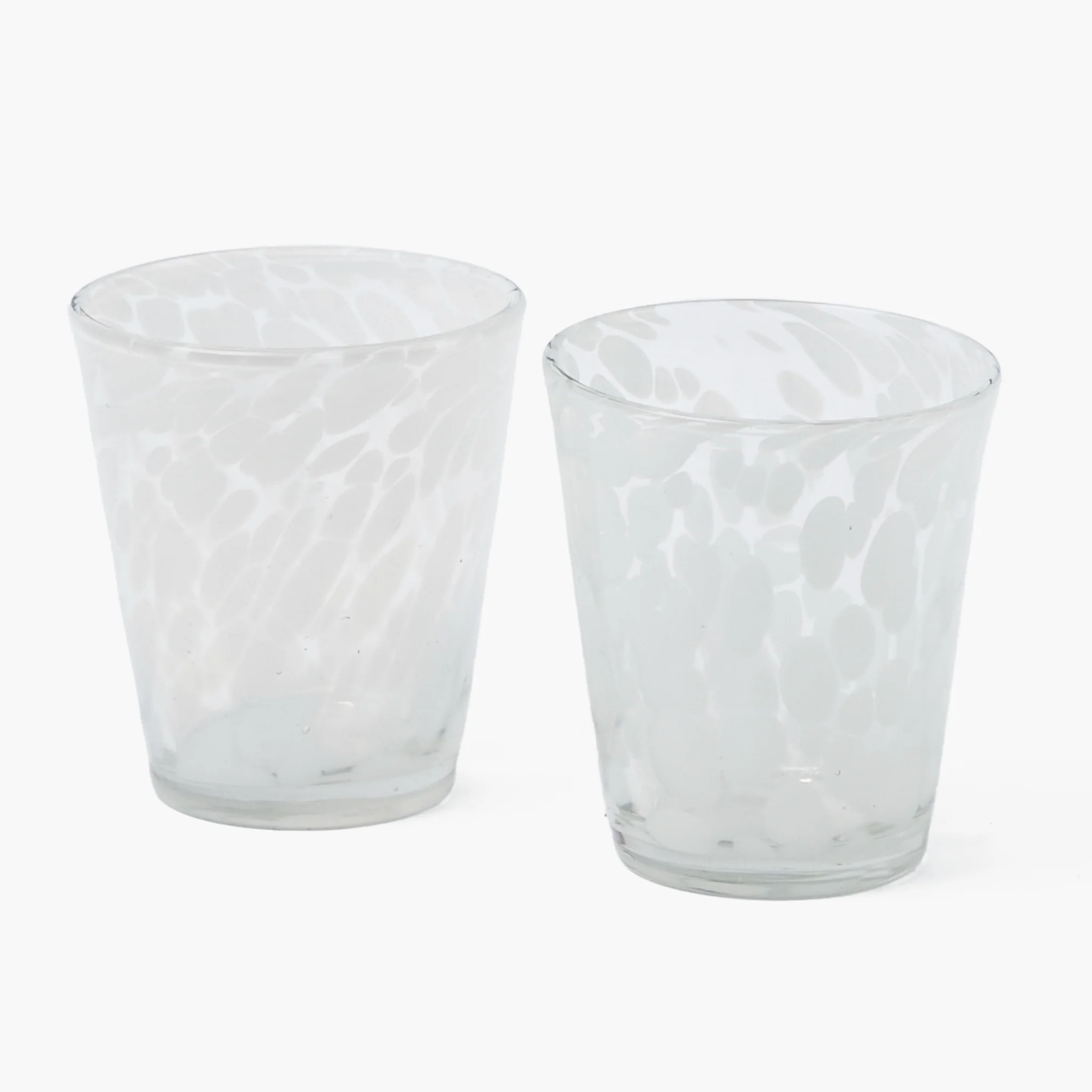 White Dappled Glasses (Set of 4) - Image 14
