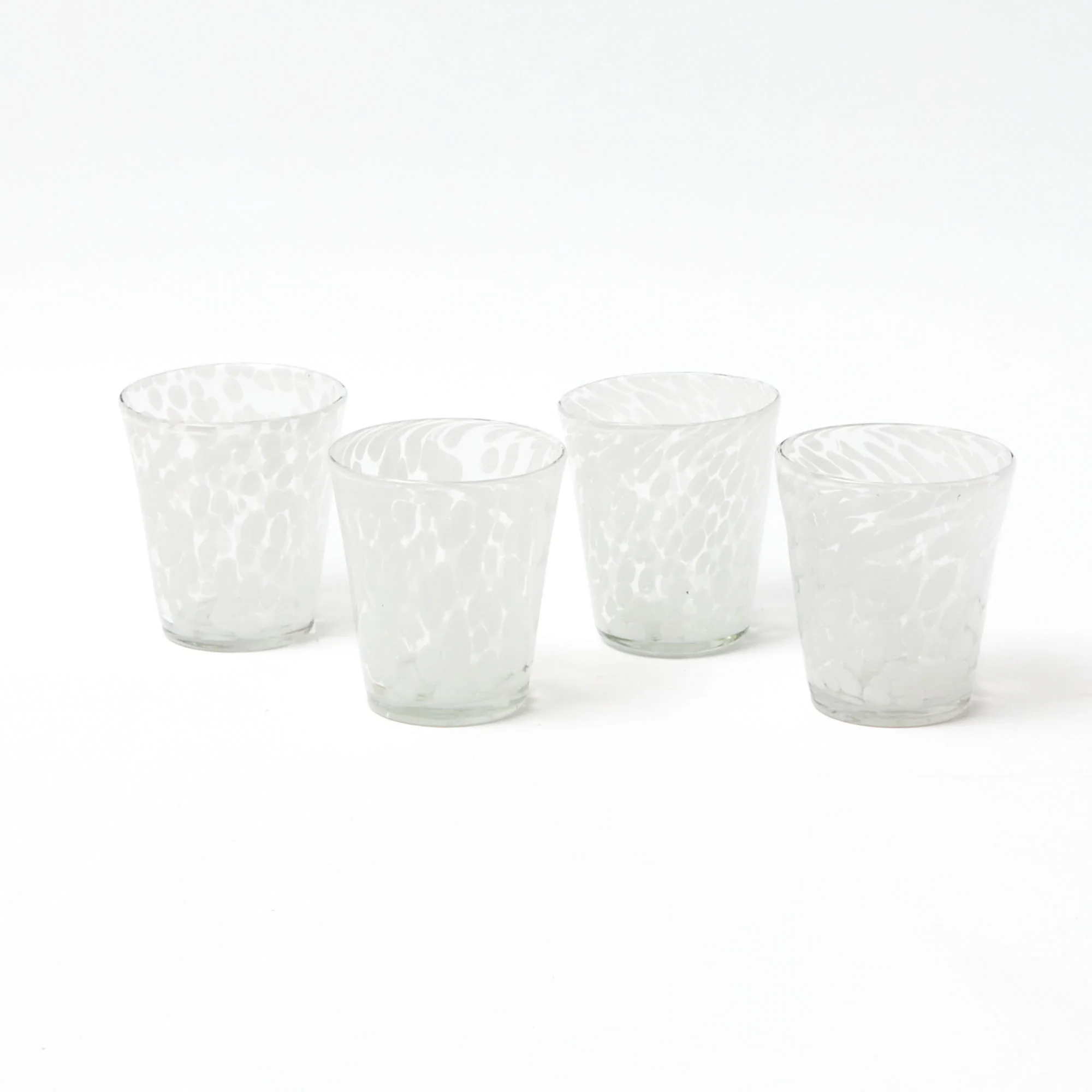 White Dappled Glasses (Set of 4) - Image 18