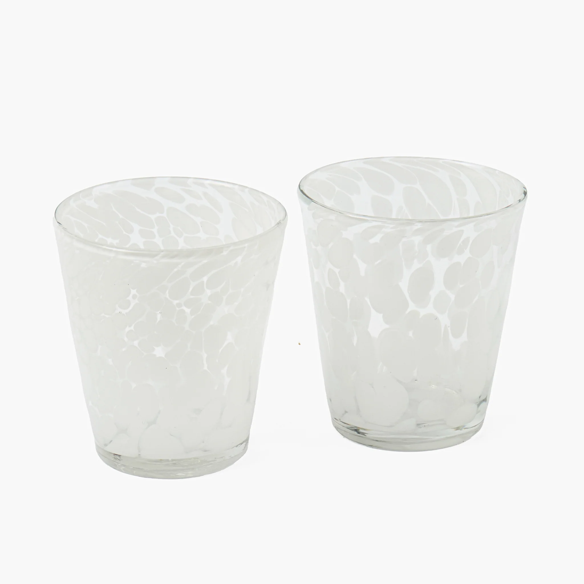 White Dappled Glasses (Set of 4) - Image 8