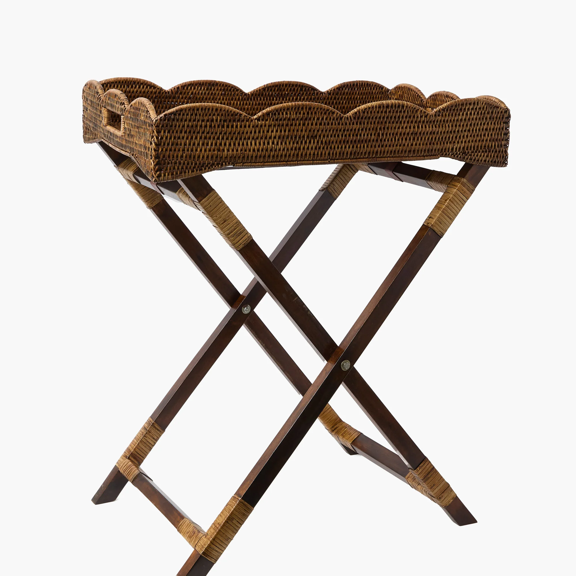 Dark Brown Rattan Butlers Tray - Image 7