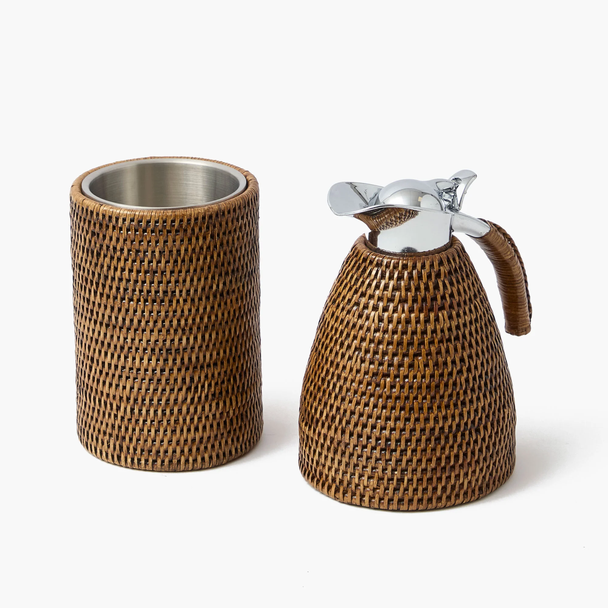 Dark Brown Rattan Thermos - Image 10