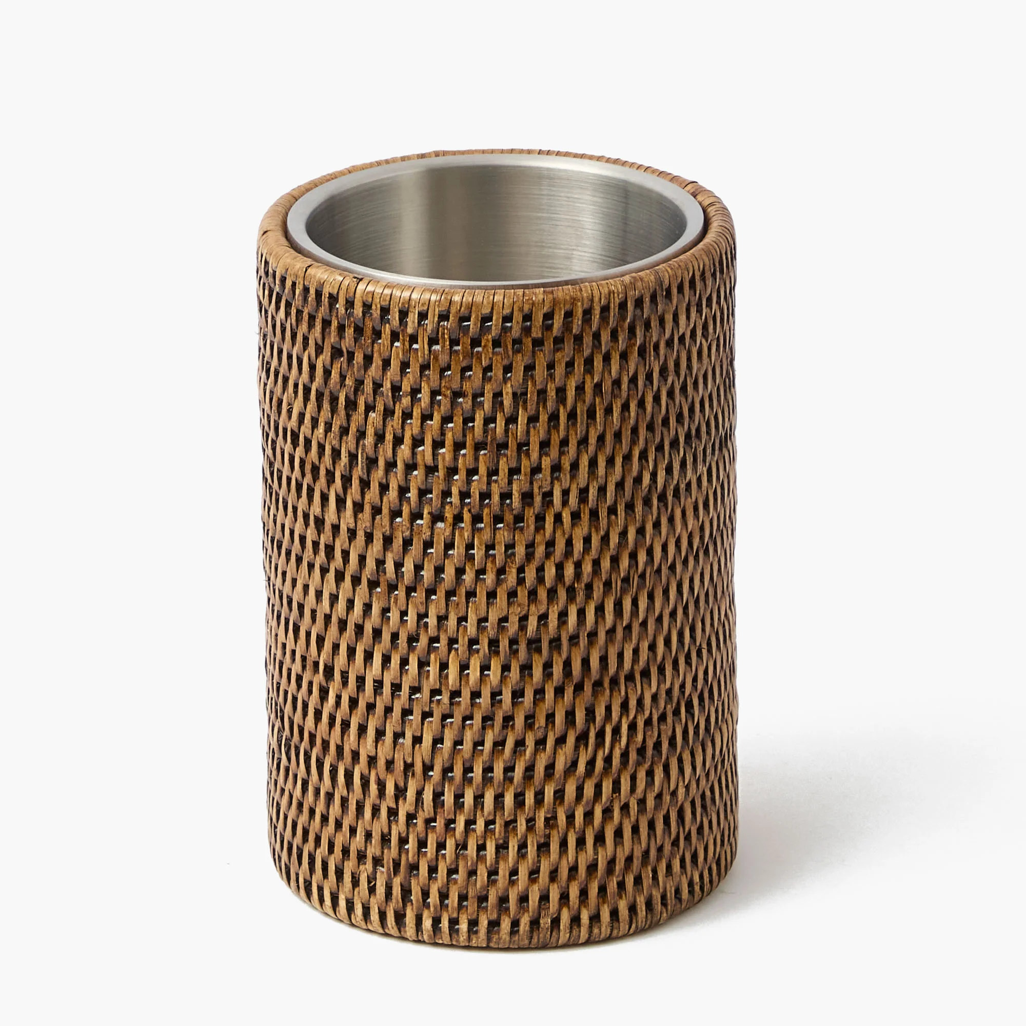 Dark Brown Rattan Wine Cooler