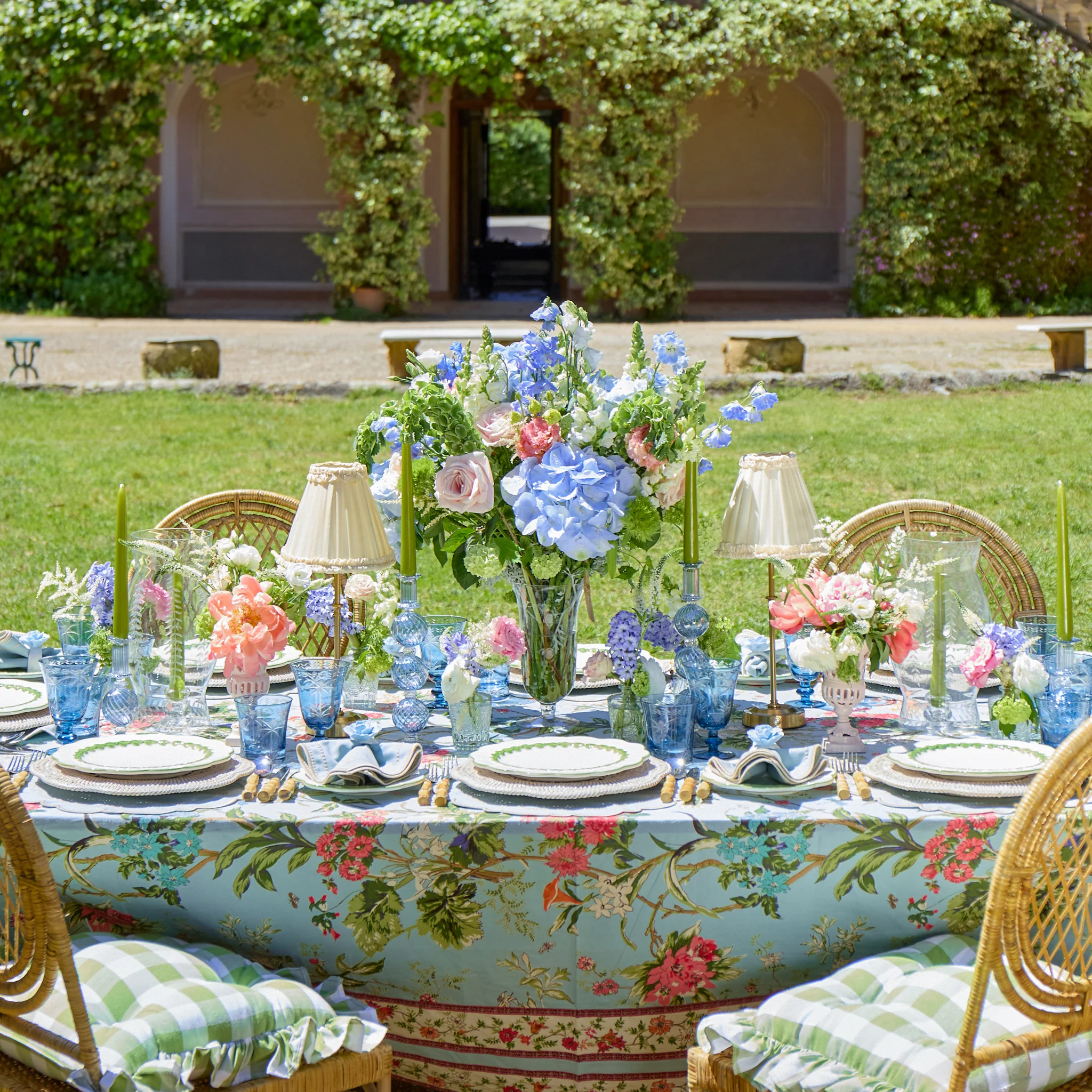 Soft Blue Fiore Napkin Rings (Set of 4) - Image 6