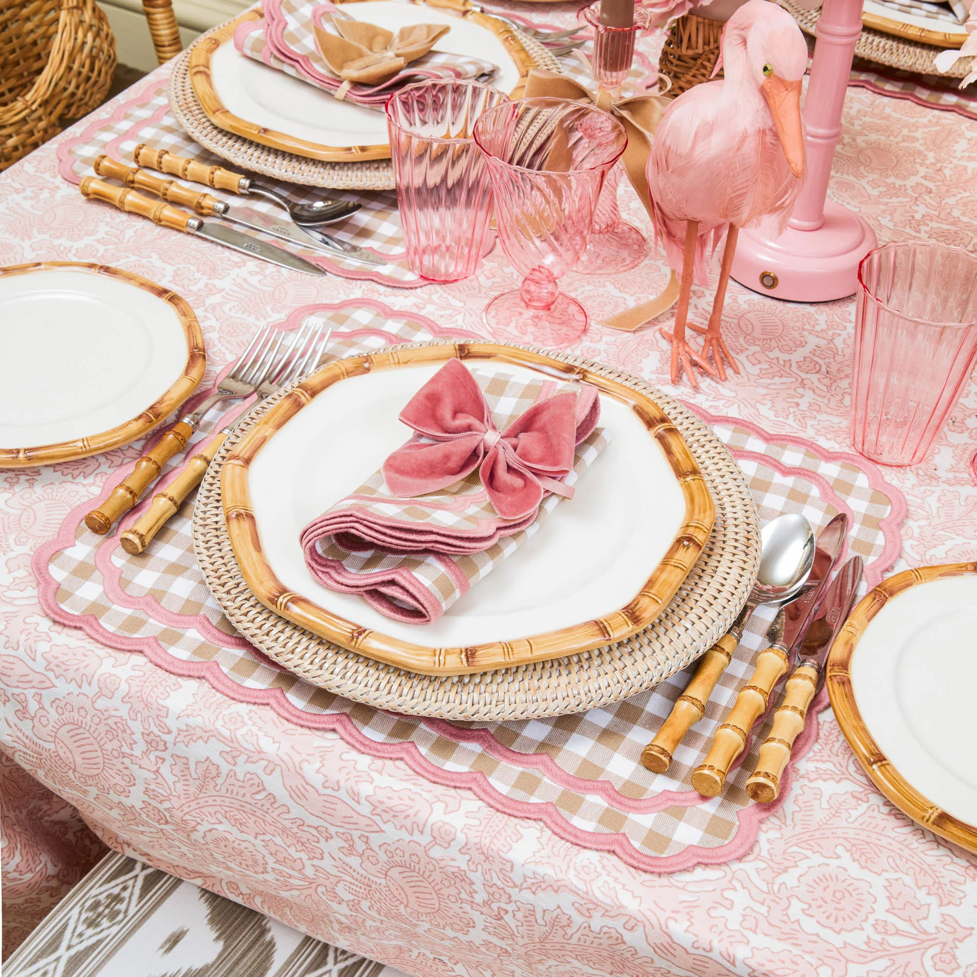 Dusty Pink Velvet Napkin Bows (Set of 4) - Image 11
