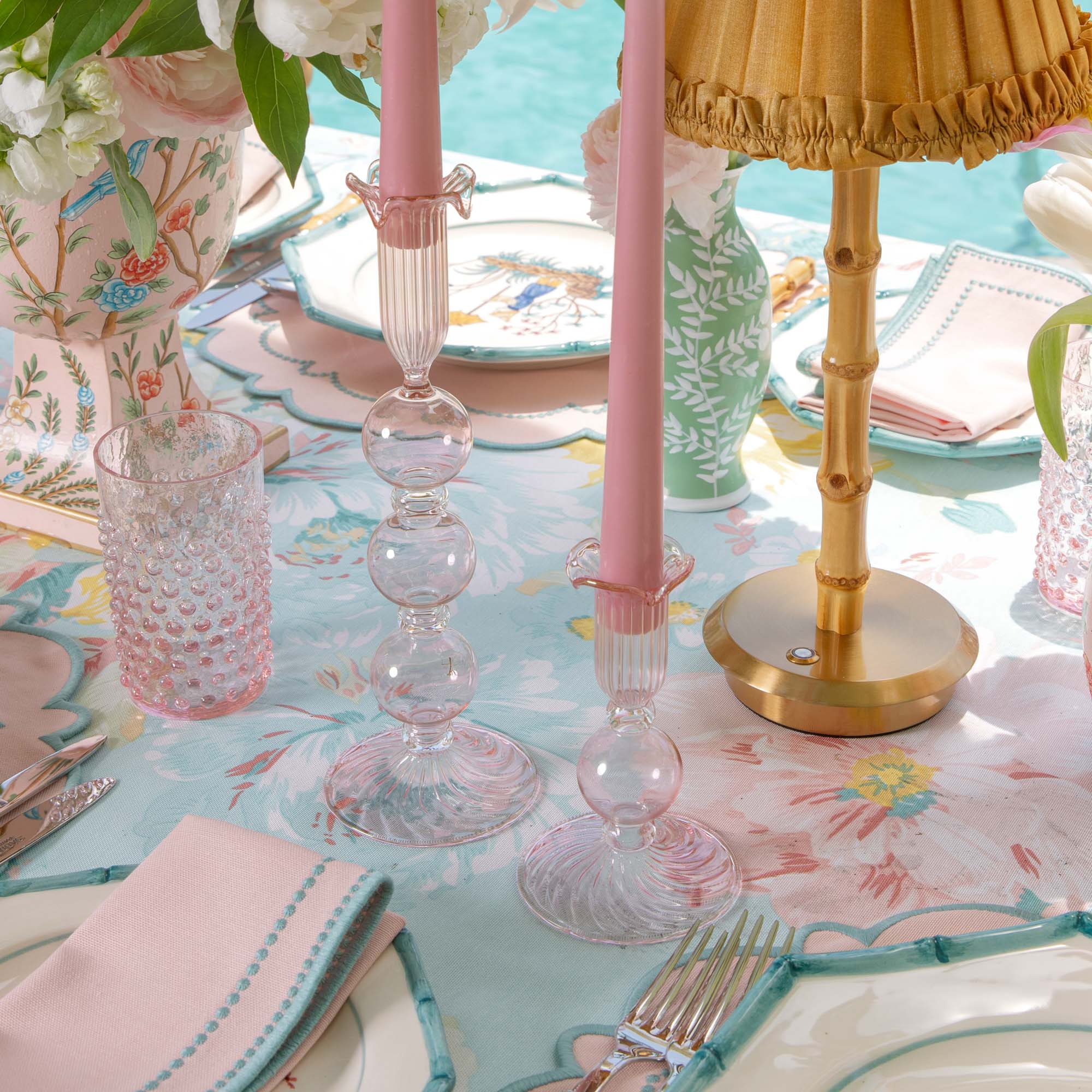 Pink Eden Candle Holders (Pair) - Image 4