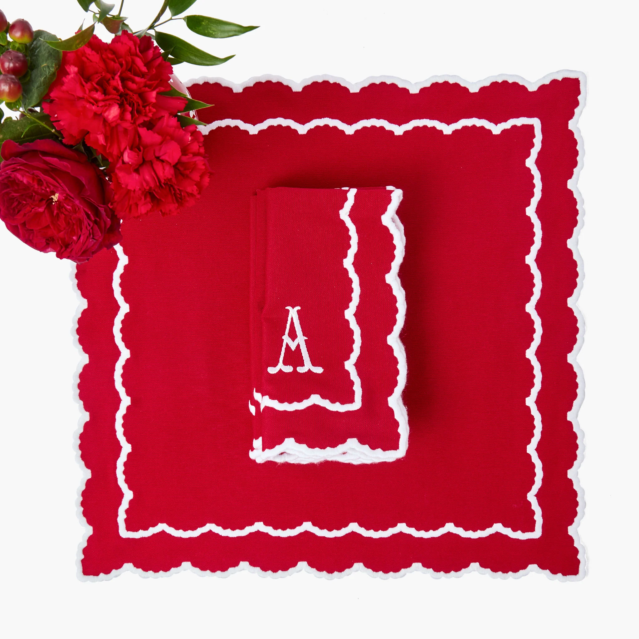 Elizabeth Red Napkins (Set of 4)