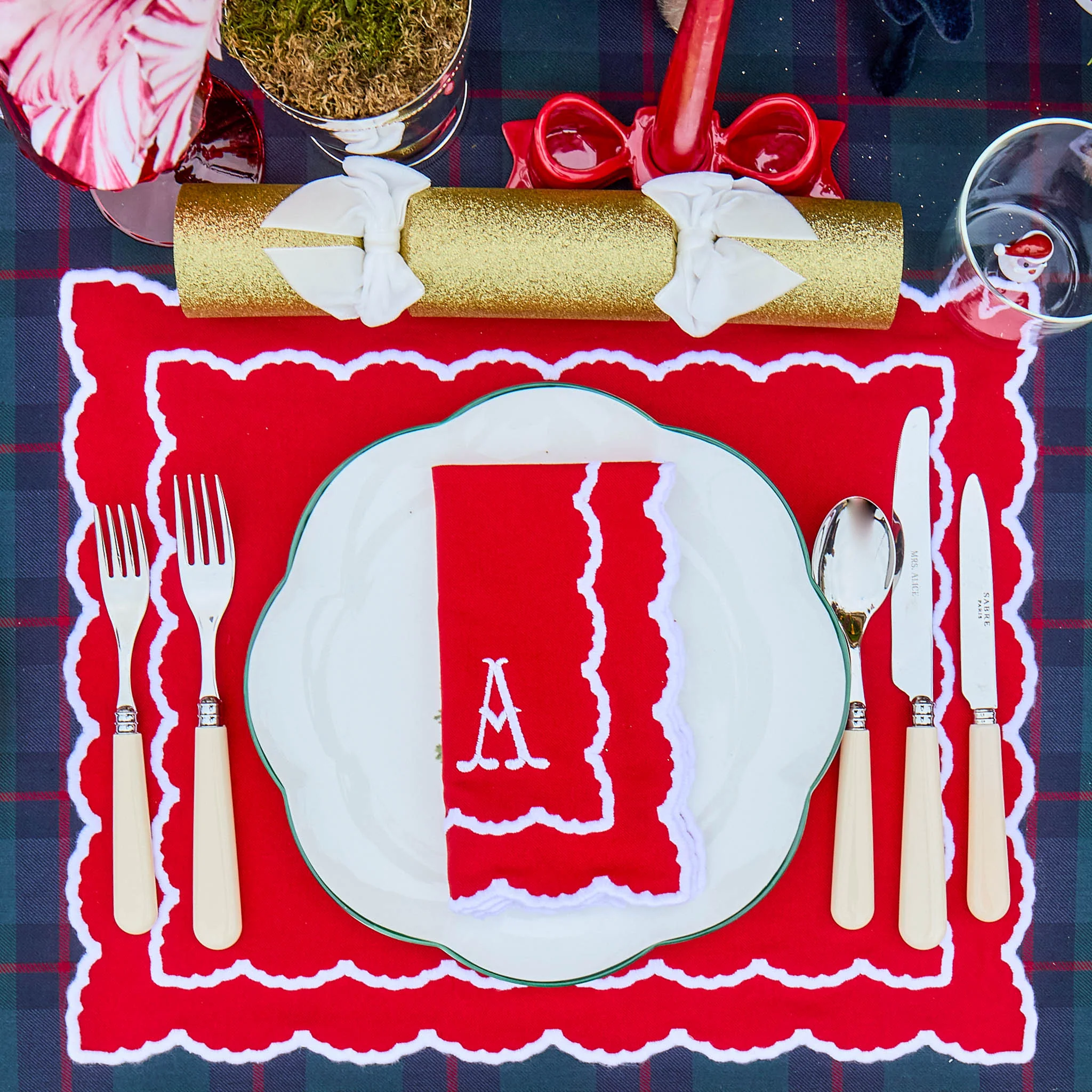 Elizabeth Red Napkins (Set of 4) - Image 2