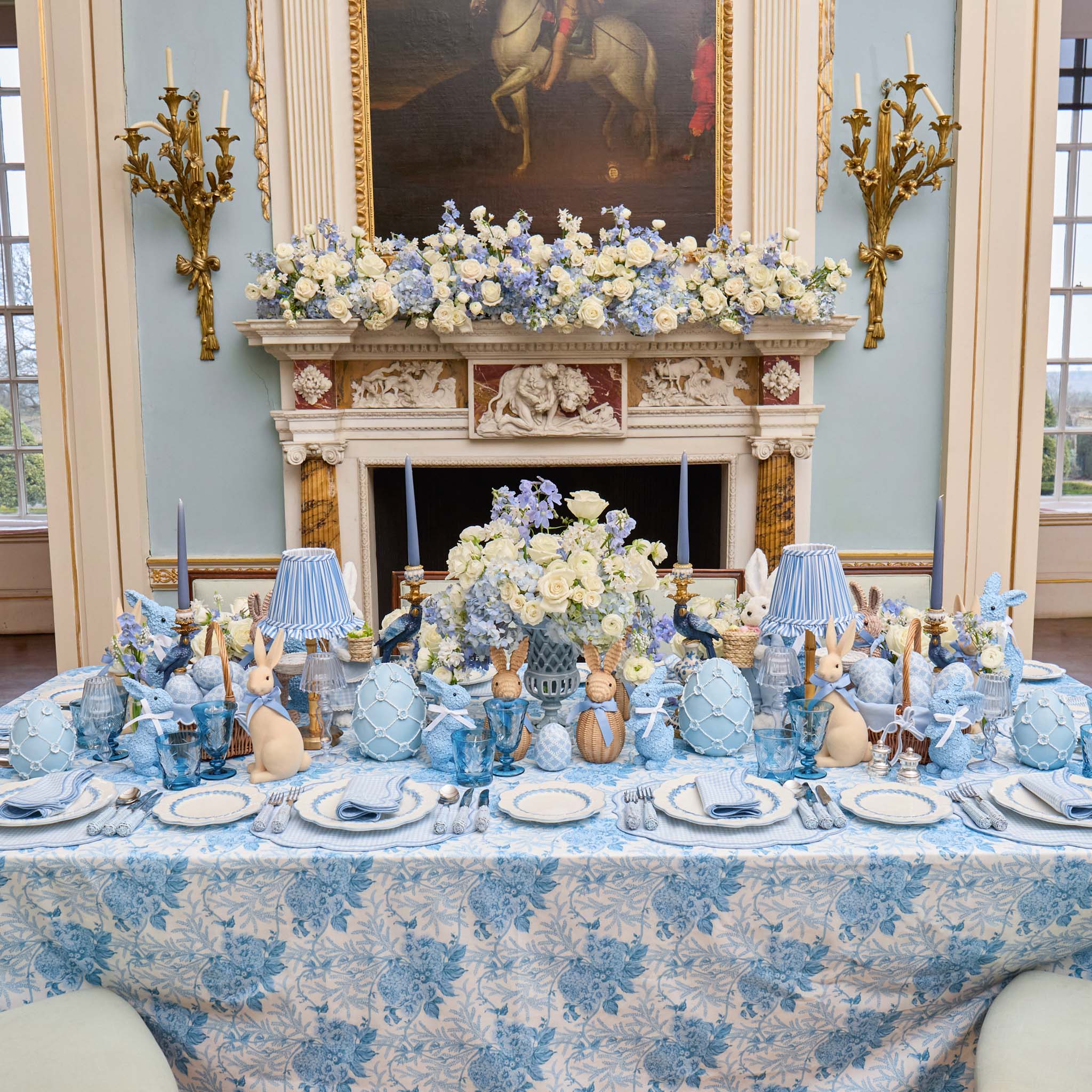 Eloise Blue Gingham Napkins (Set of 4) - Image 7
