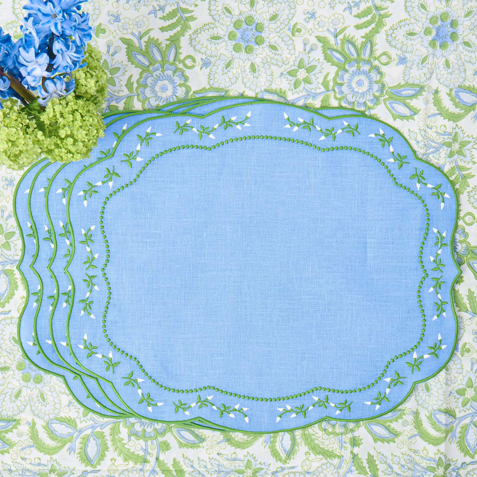 Bluebell Rose Eloise Linen Placemats (Set of 4)