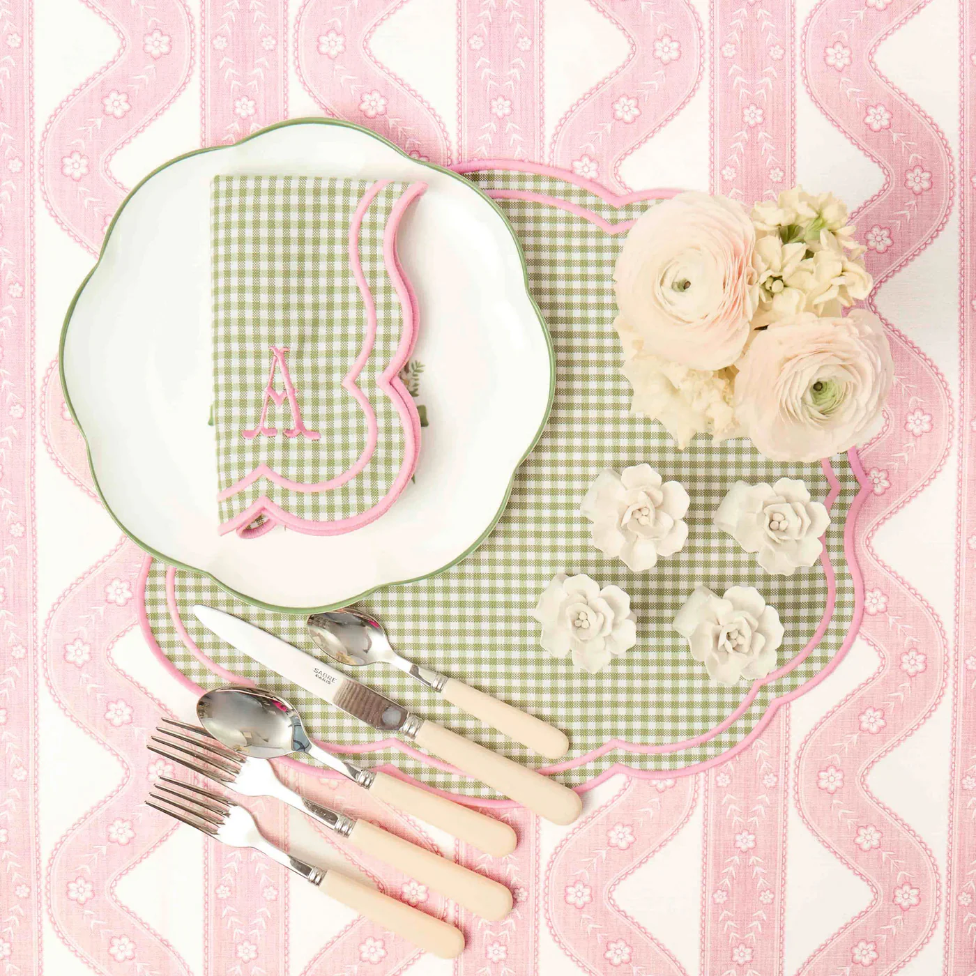Green & Pink Eloise Gingham Napkins (Set of 4) - Image 6