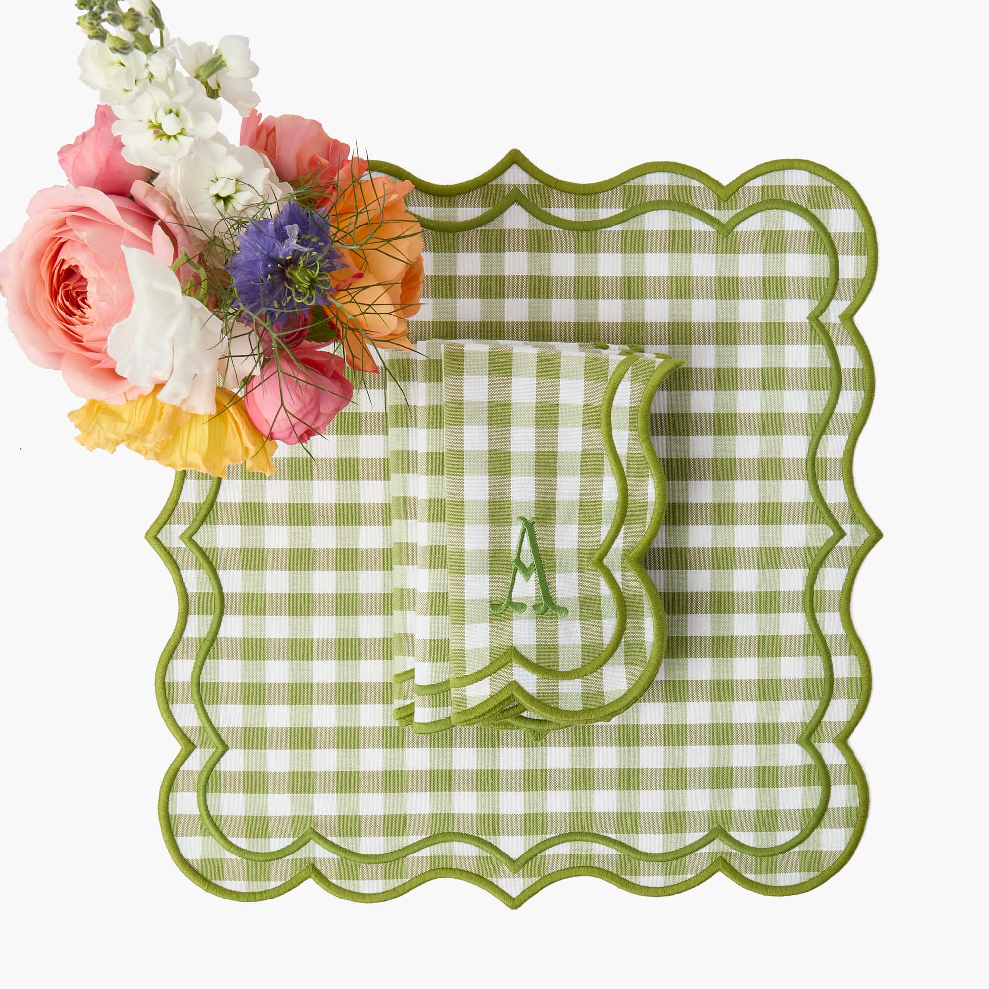 Eloise Green Gingham Napkins (Set of 4)