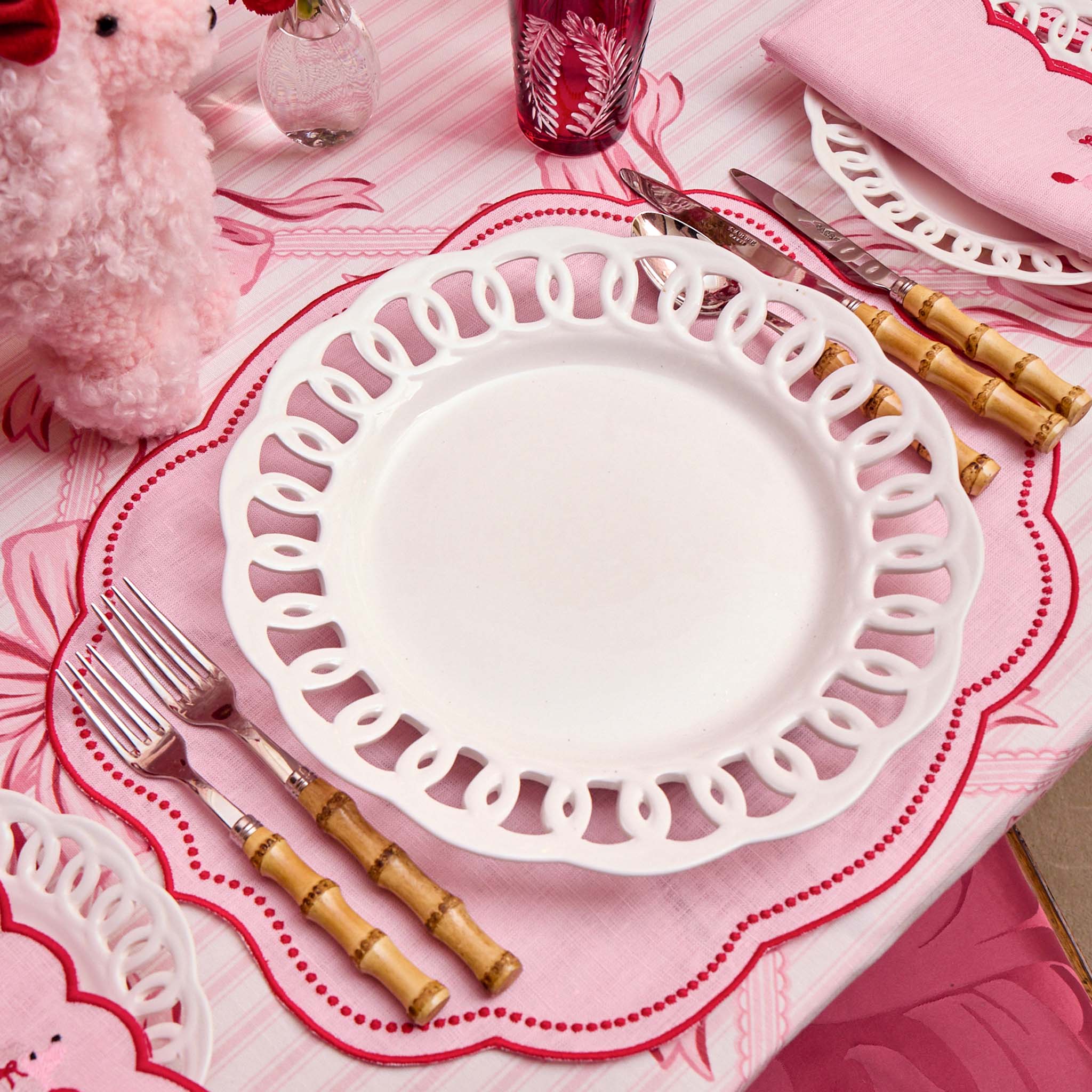 White Lace Dinner Plate - Image 6