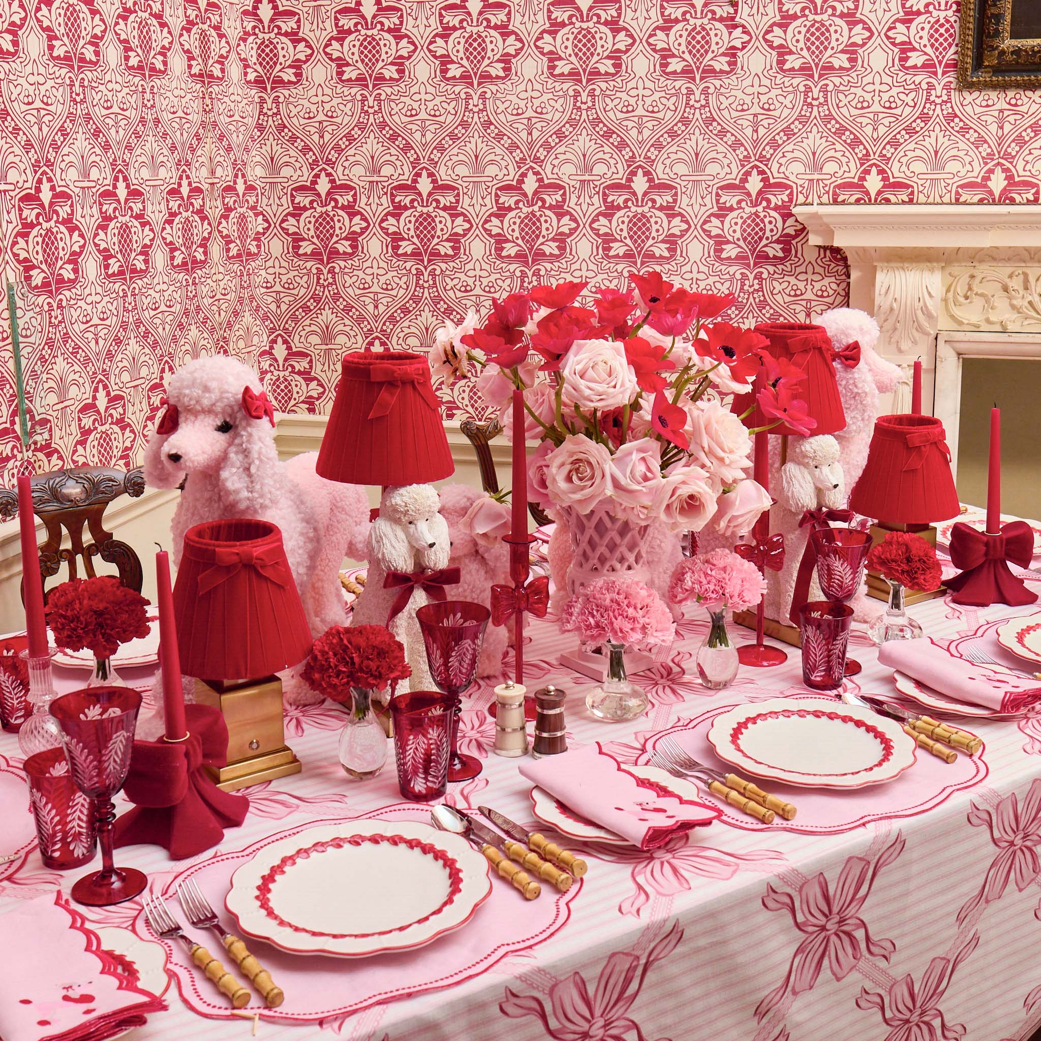Pink & Red Eloise Linen Placemats (Set of 4) - Image 5