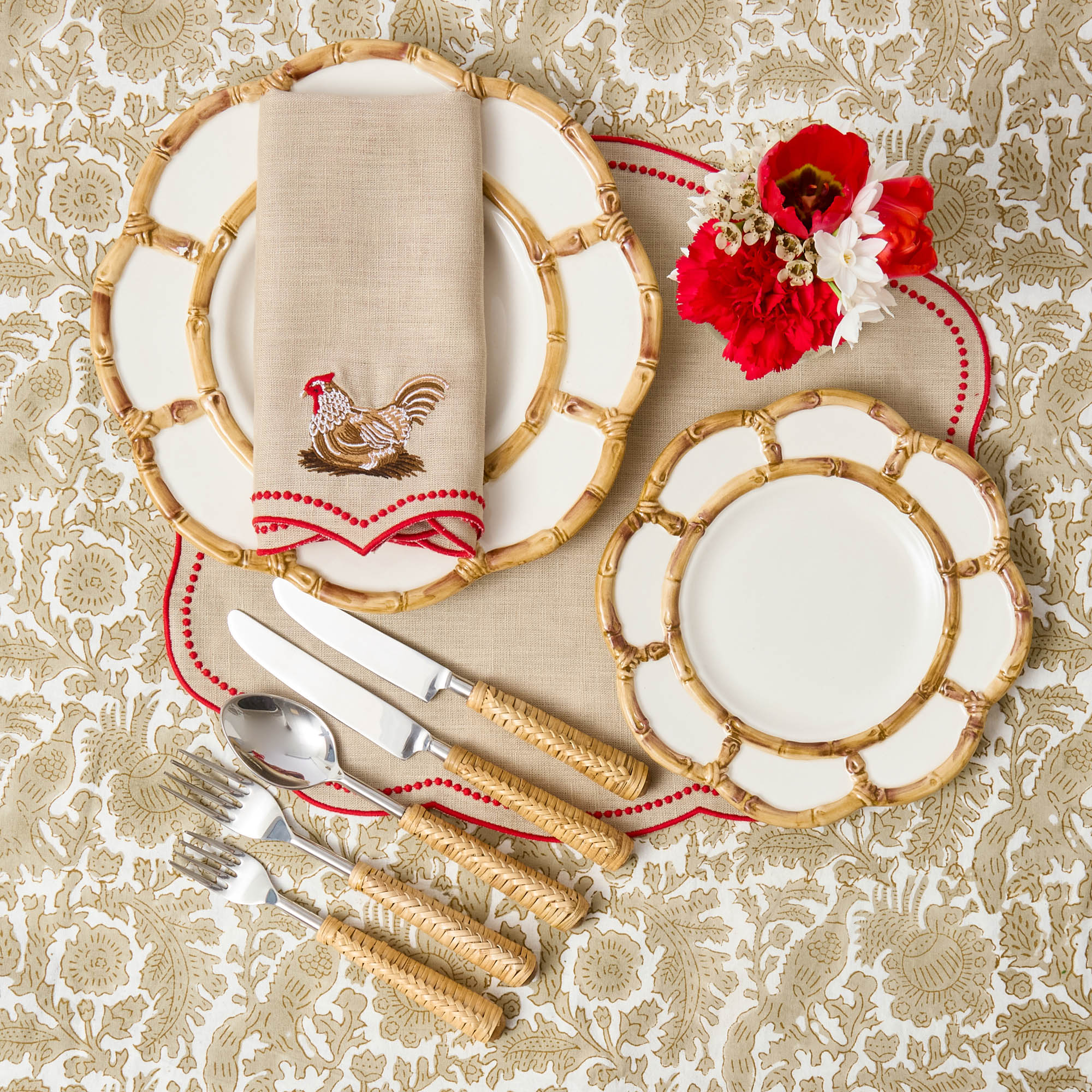 Petal Bamboo Ceramic Starter Plate - Image 11