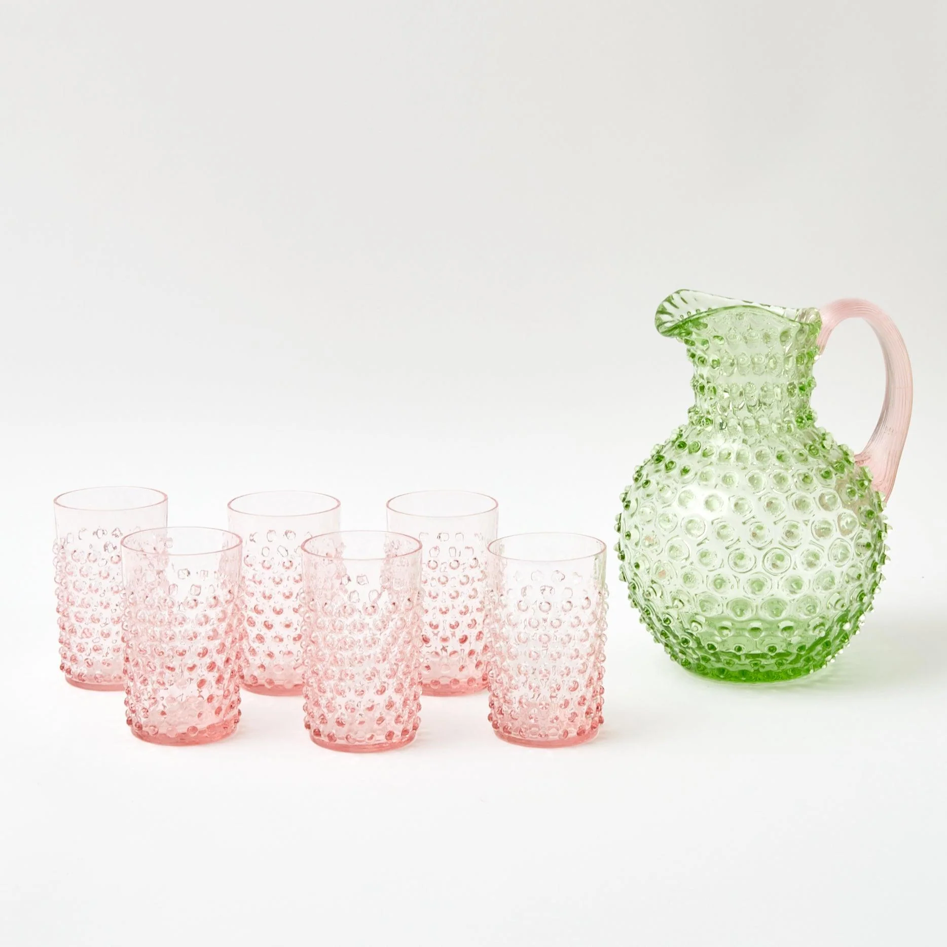 Emerald Hobnail Jug & Rose Handle - Image 10