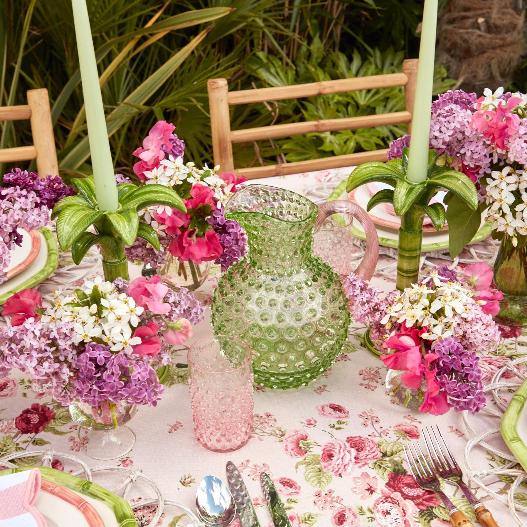 Emerald Hobnail Jug & Rose Handle - Image 11