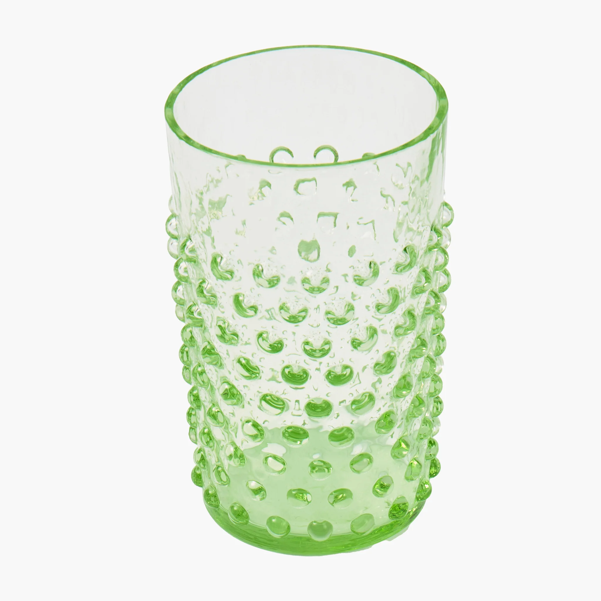 Emerald Hobnail Jug with Rose Handle & Glasses (set of 6) - Image 18