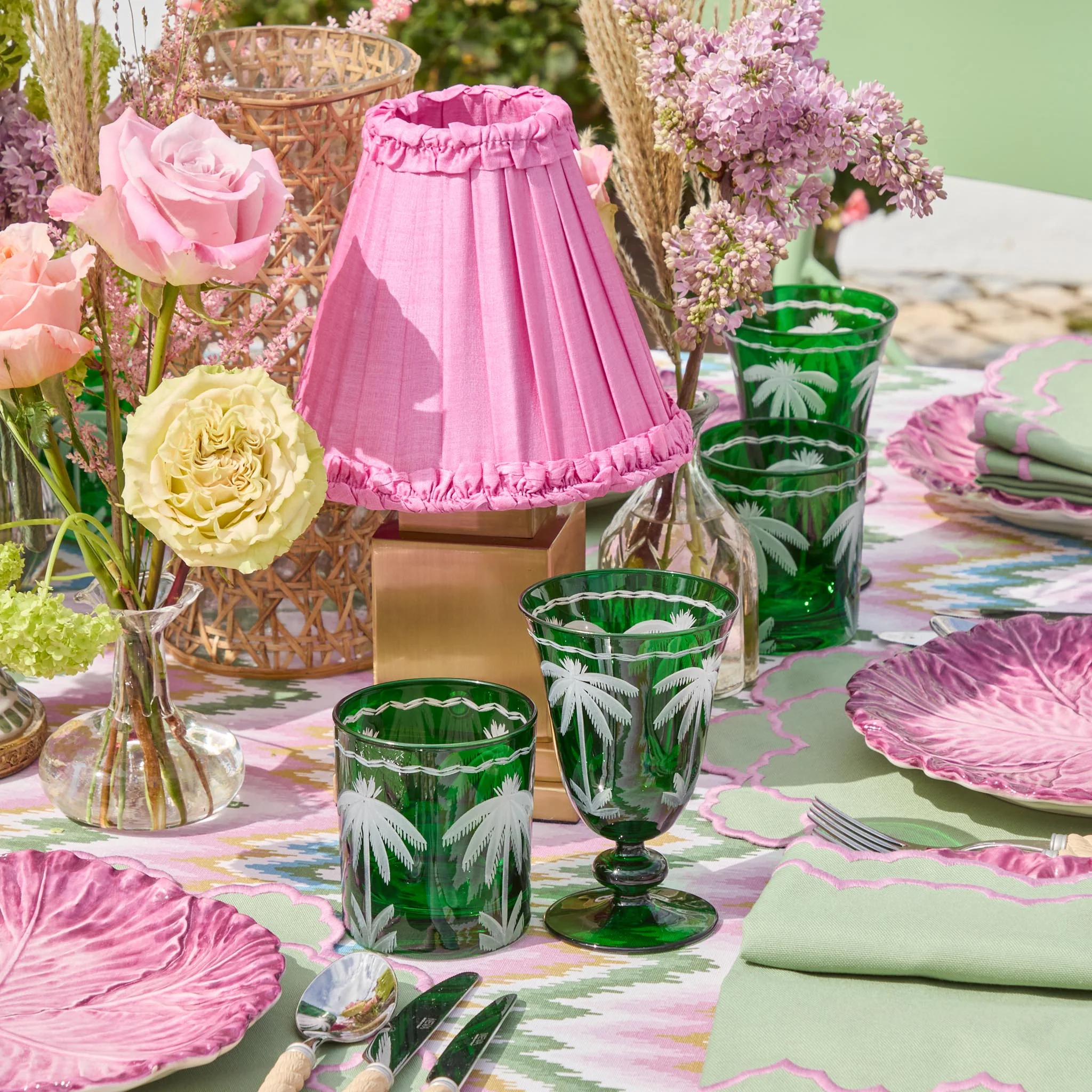 Emerald Palm Tree Glasses (Set of 4) - Image 9