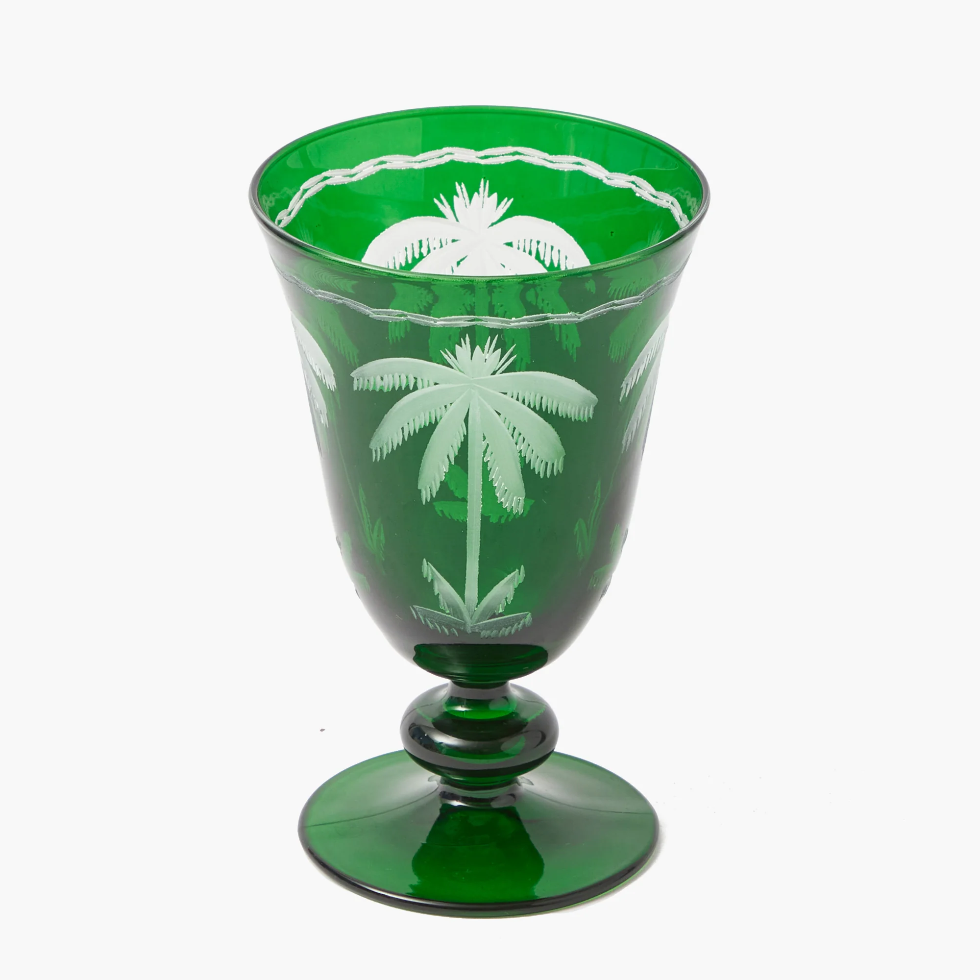 Emerald Palm Tree Glassware (Set of 8) - Image 11