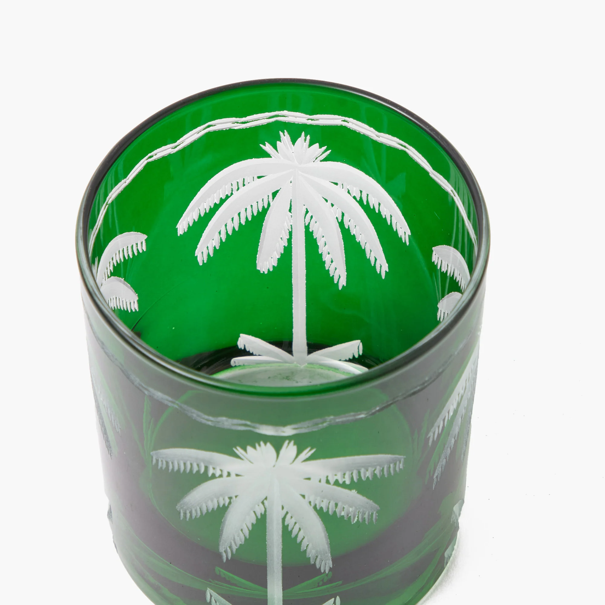 Emerald Palm Tree Glassware (Set of 8) - Image 6