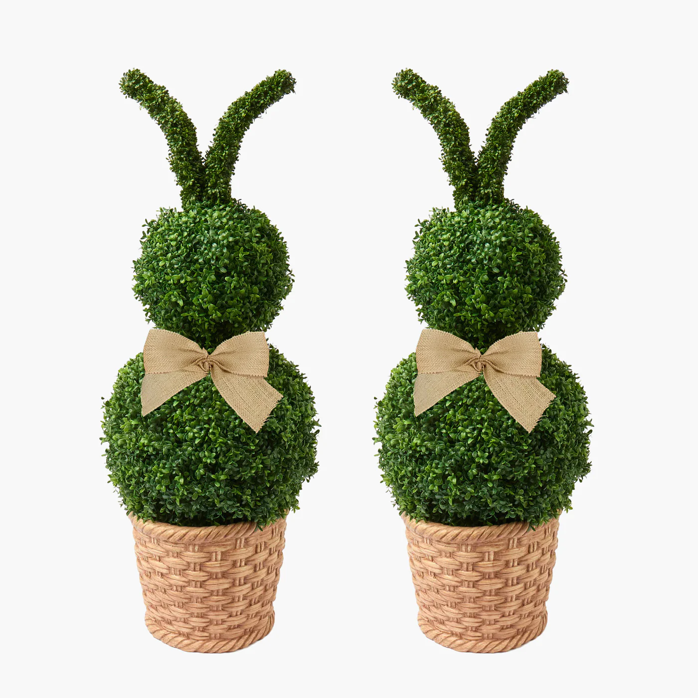 Extra Large Faux Boxwood Rabbits (Pair)