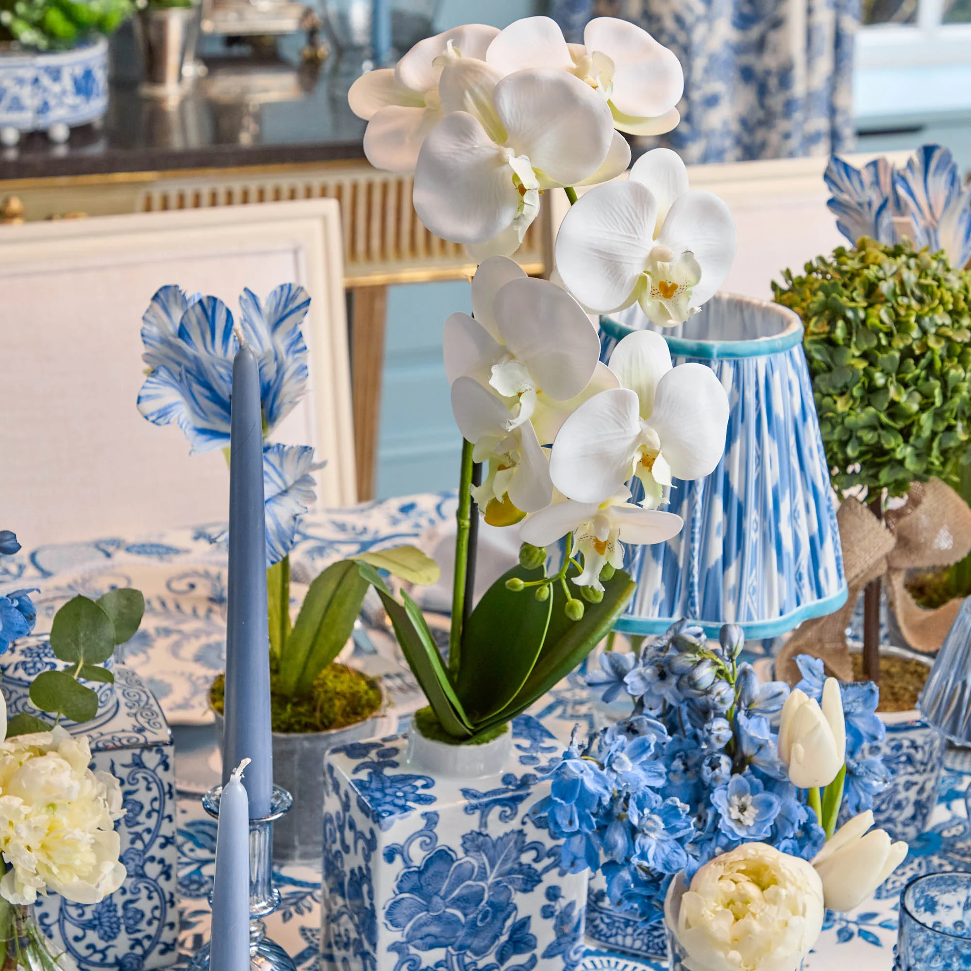 Faux Orchid in Chinoiserie Vase - Image 7