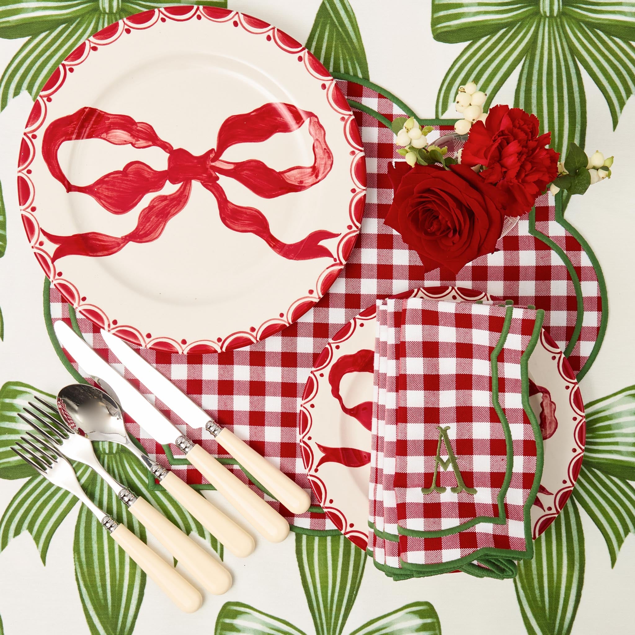 Felix Red & Green Gingham Placemats (Set of 4) - Image 5