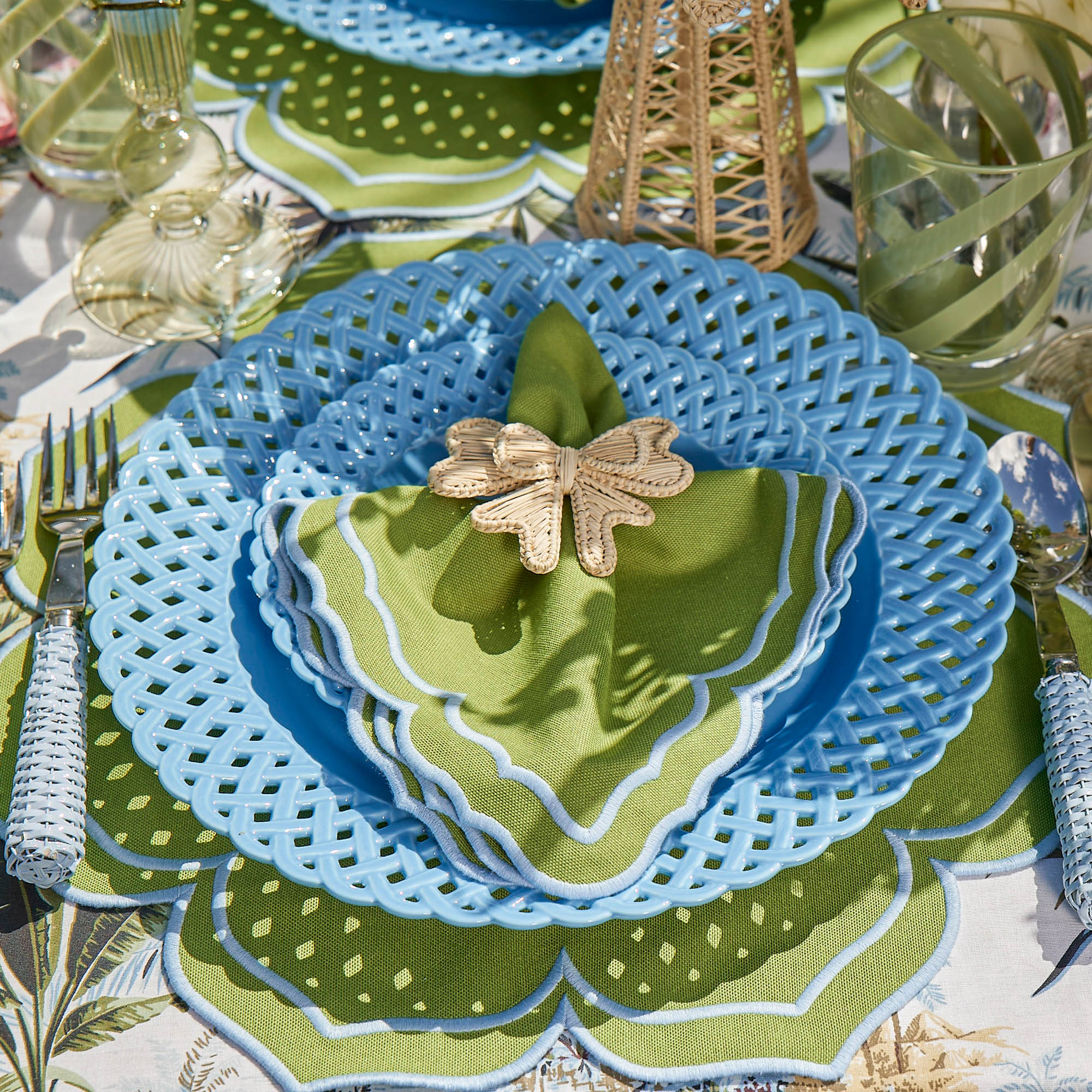 Fleur Green Napkins (Set of 4) - Image 18