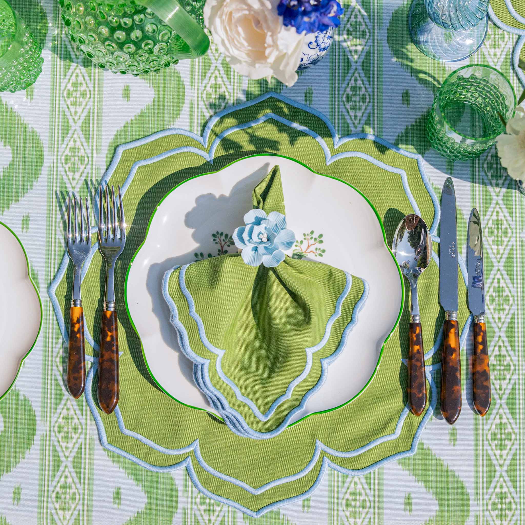 Fleur Green Napkins (Set of 4) - Image 2