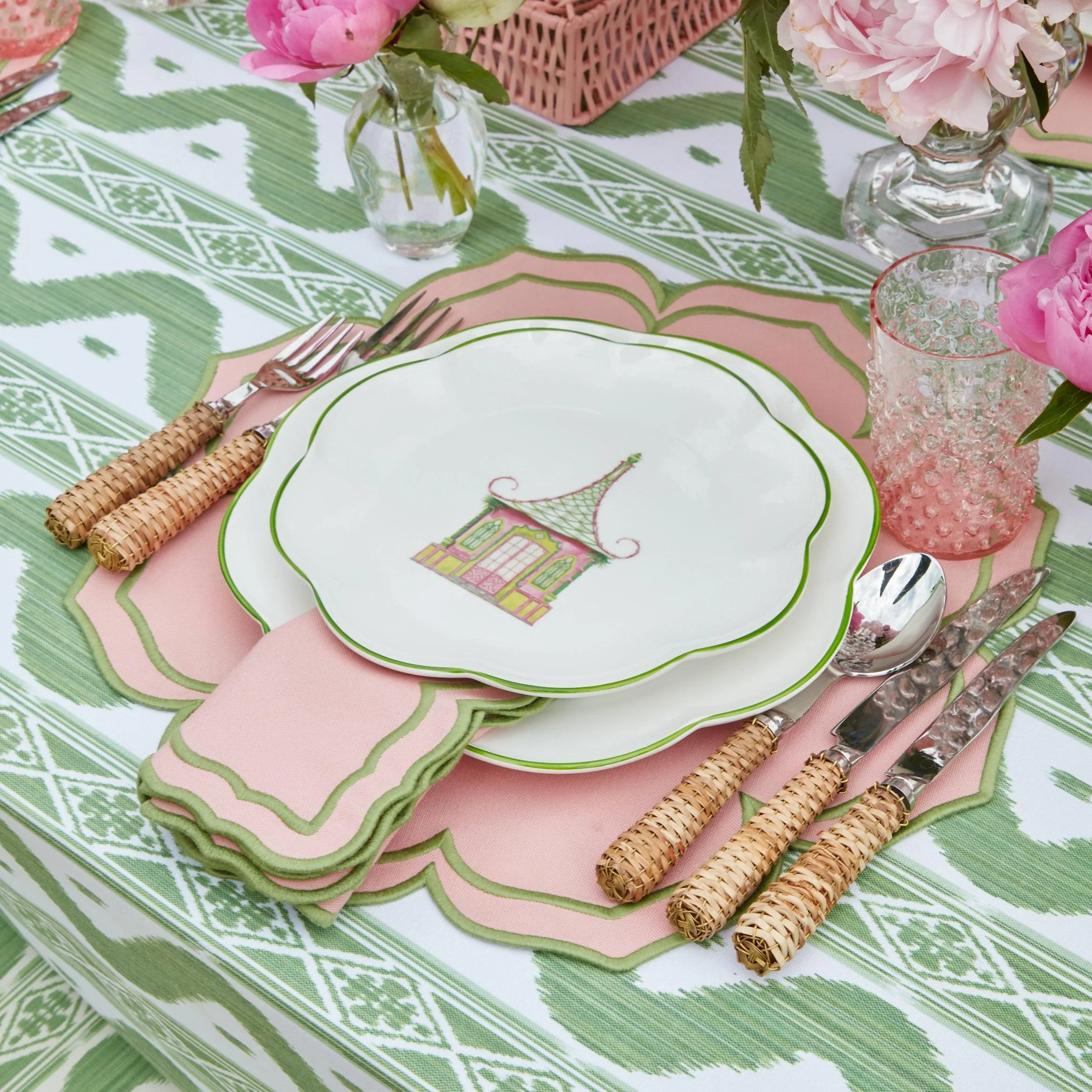 Fleur Pink Placemats & Napkins (Set of 4) - Image 12