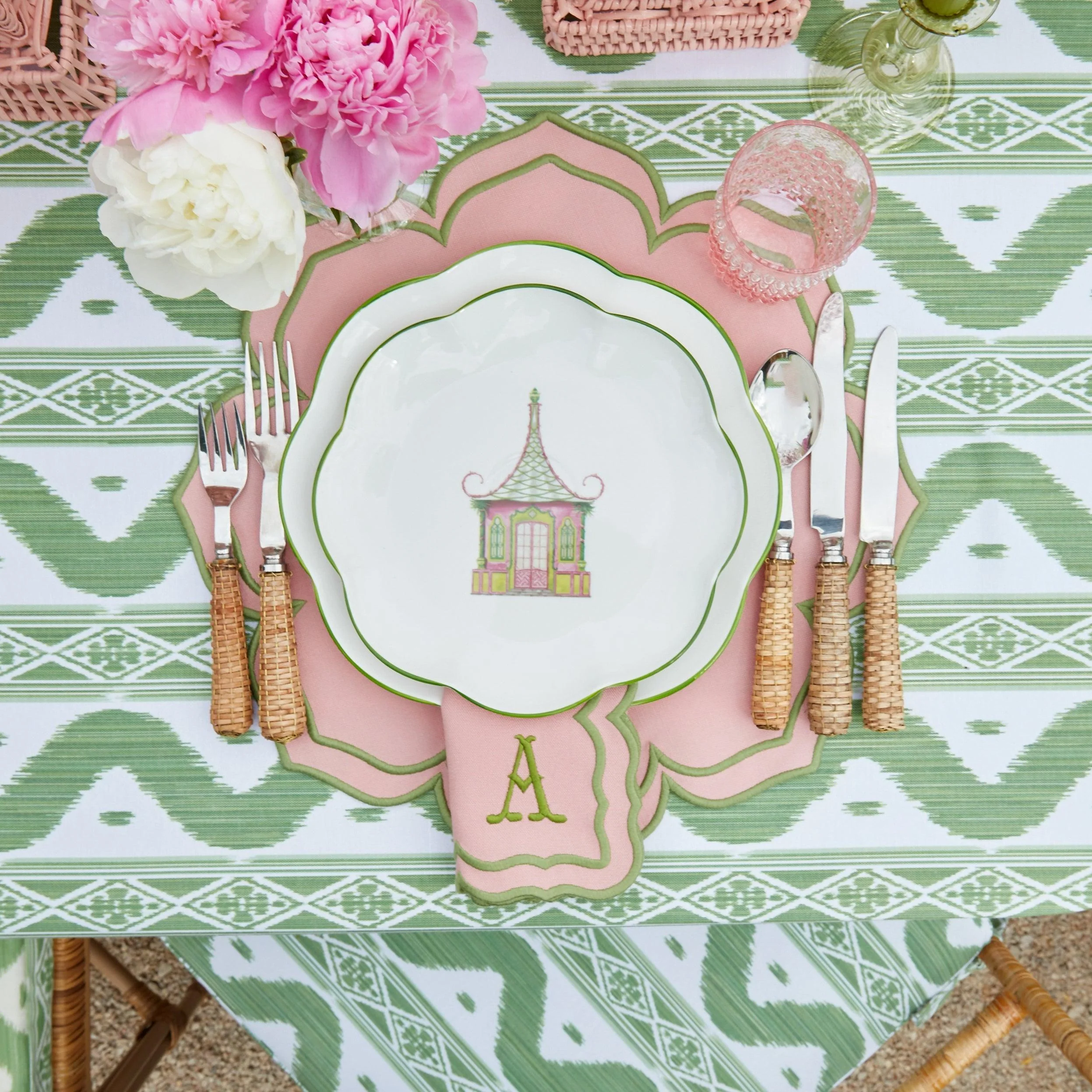 Fleur Pink Placemats & Napkins (Set of 4) - Image 8