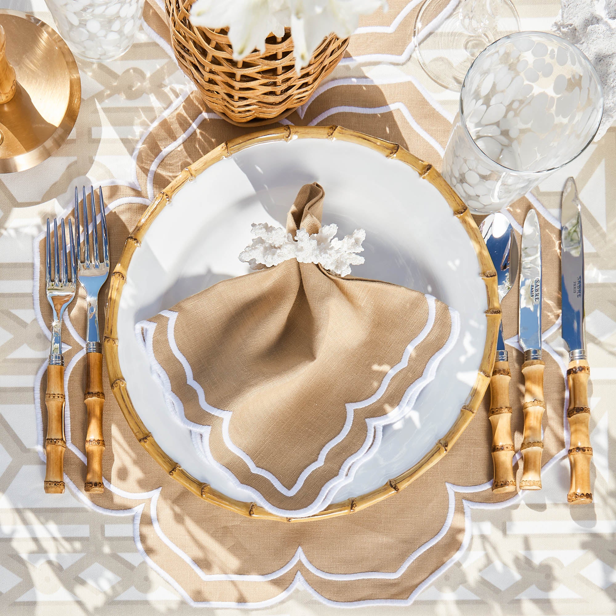 Fleur Sand Placemats & Napkins (Set of 4) - Image 15