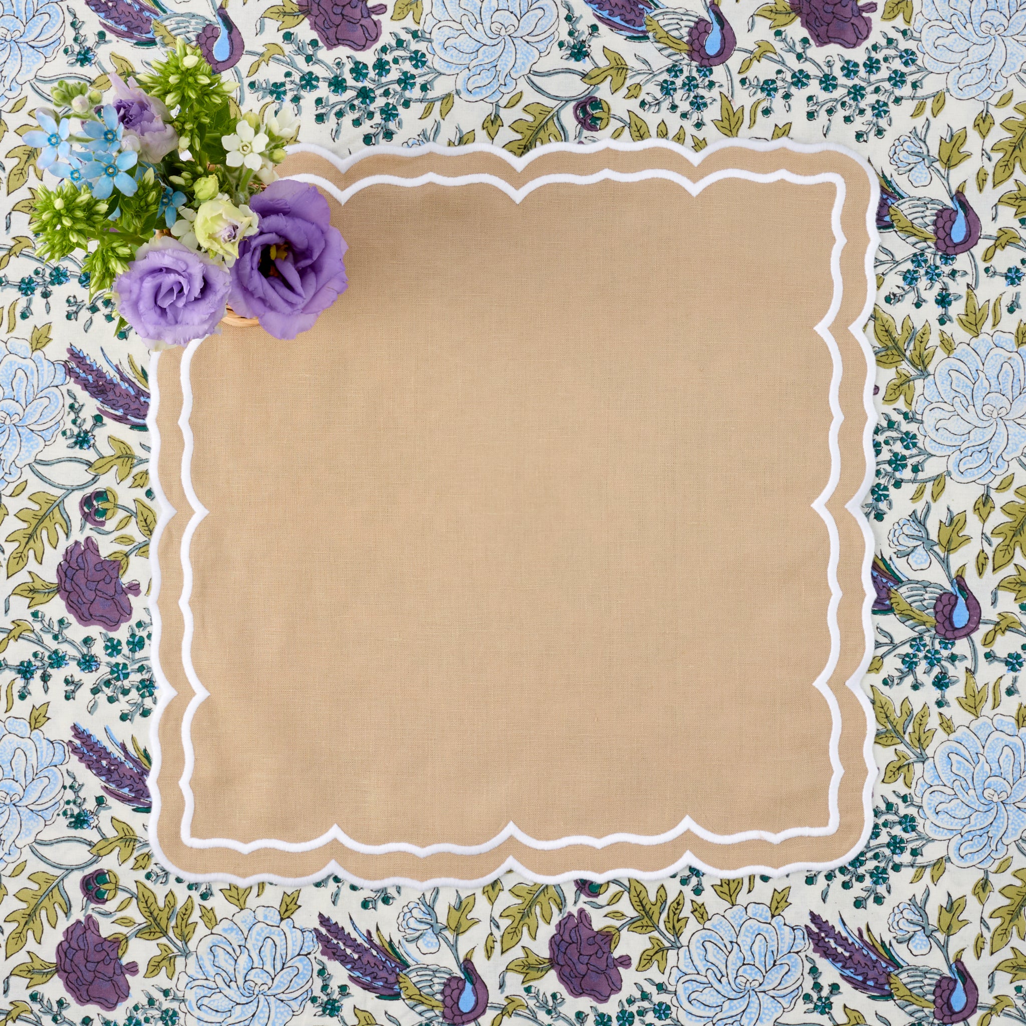 Fleur Sand Placemats & Napkins (Set of 4) - Image 5