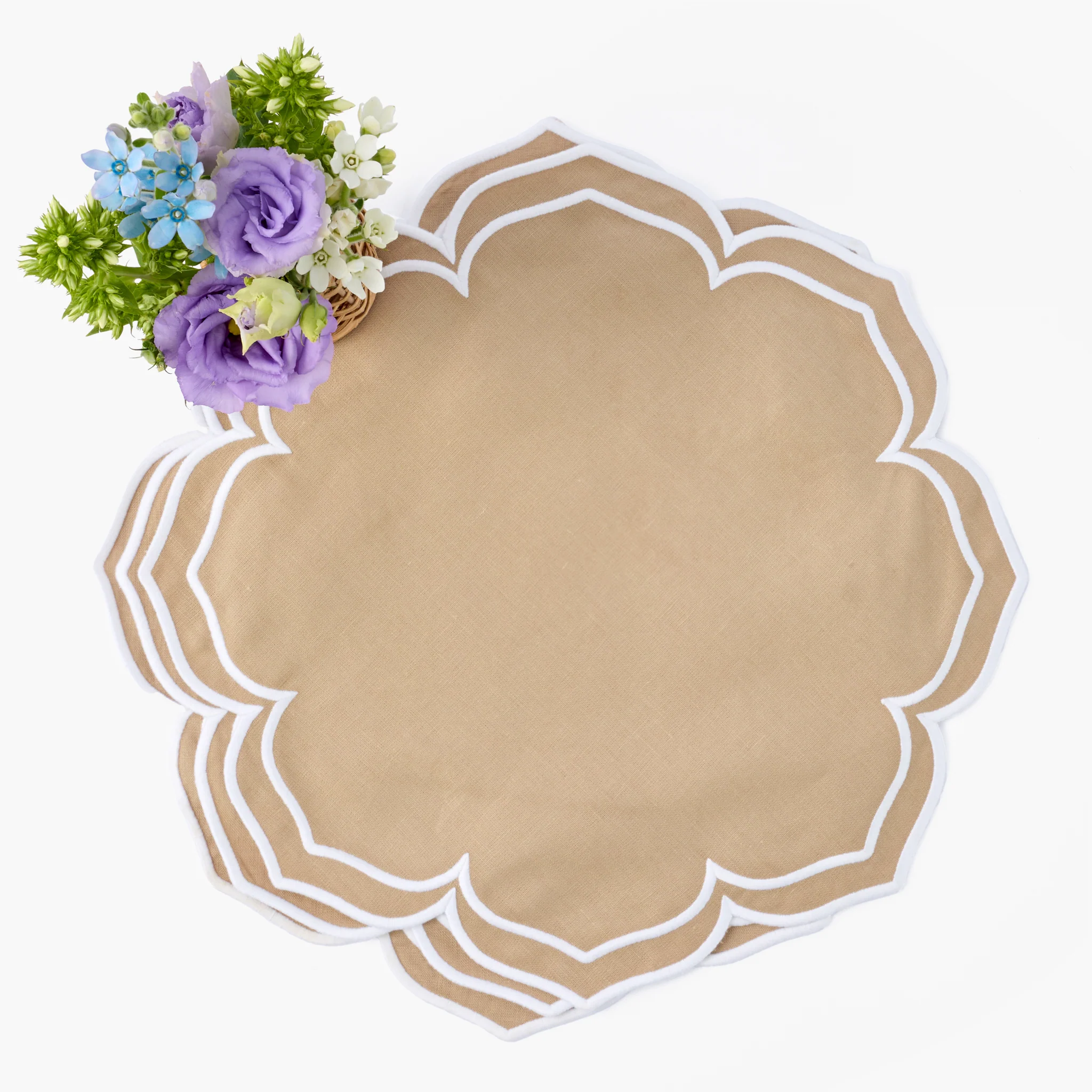 Fleur Sand Placemats & Napkins (Set of 4) - Image 9