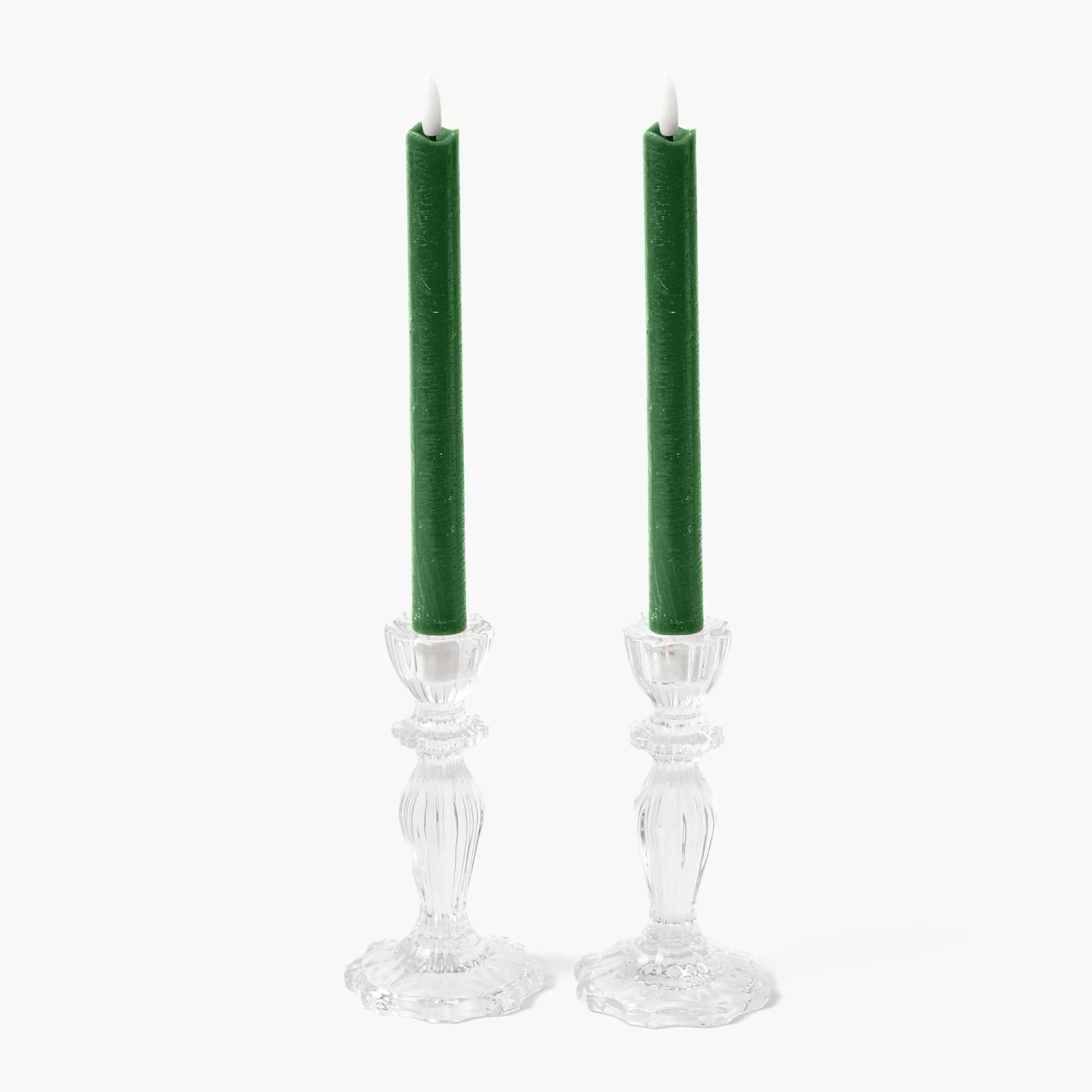 Forest Green LED Dinner Candles (Set of 6) - Image 4