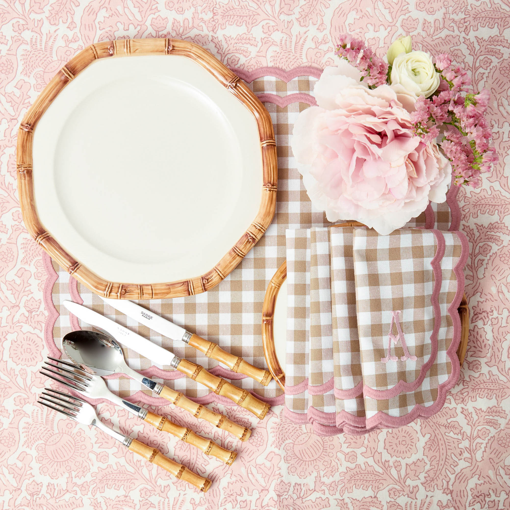 Geometric Bamboo Dinner Plate - Image 7