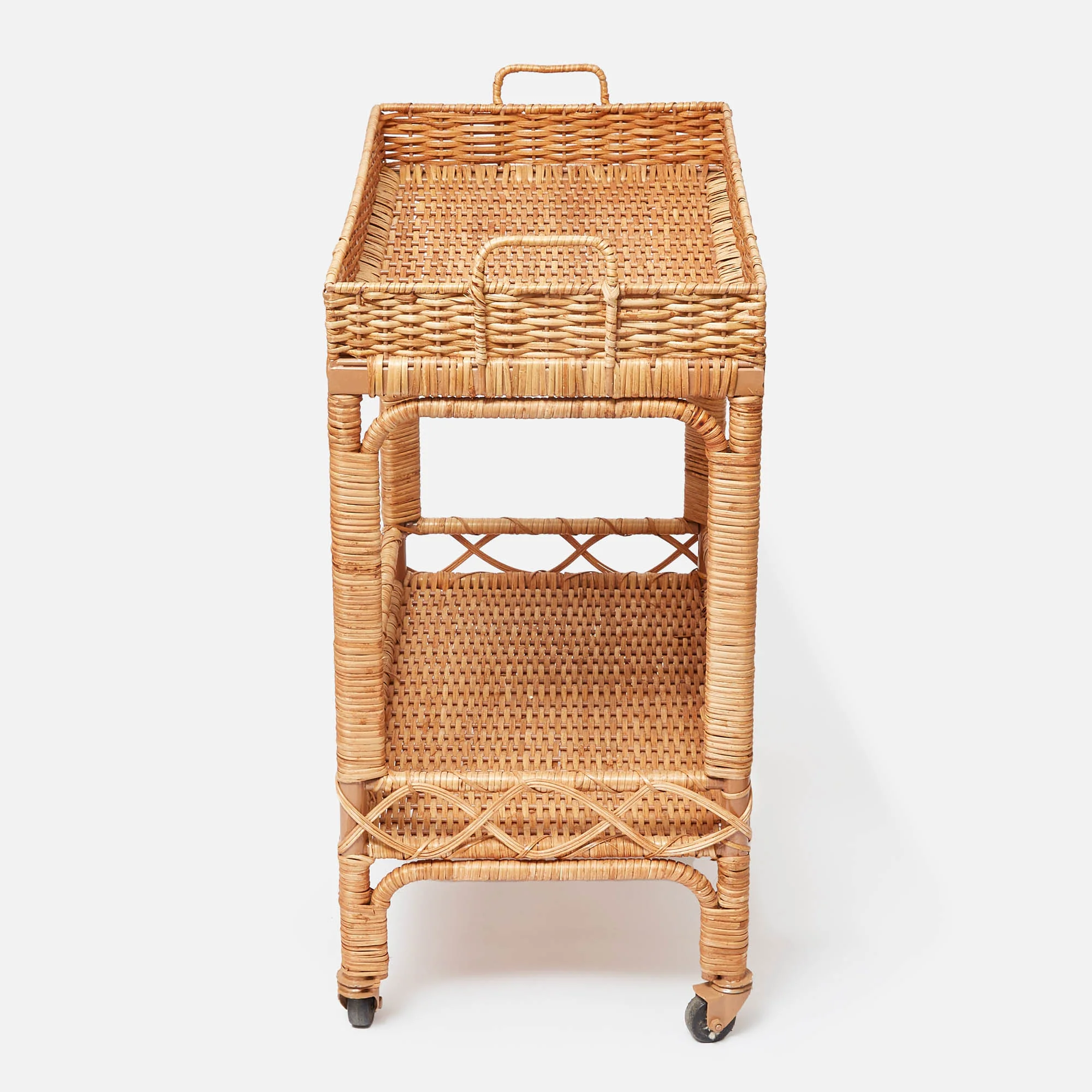 Giovanni Rattan Bar Cart - Image 3
